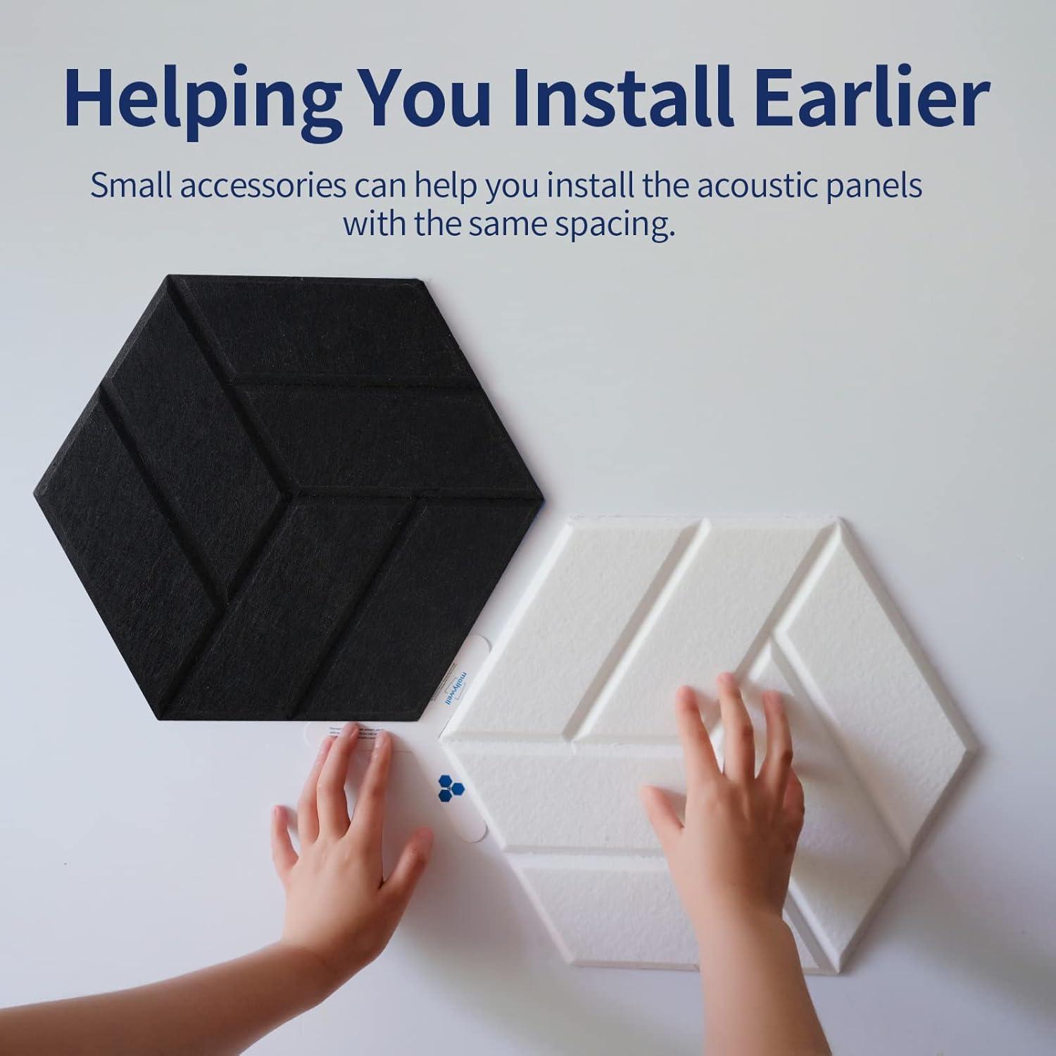 Paneles Acústicos Mollywell 12 Pcs Aislamiento Sonoro 35.56x30.48 cm