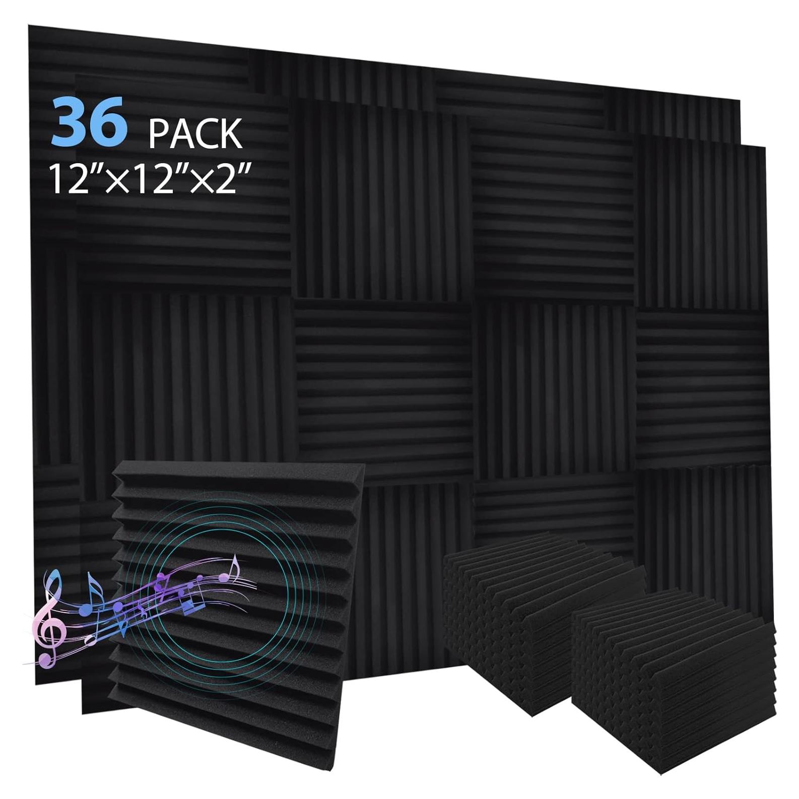 Paneles Acústicos Piramidales 30.48x30.48 cm - Paquete de 36