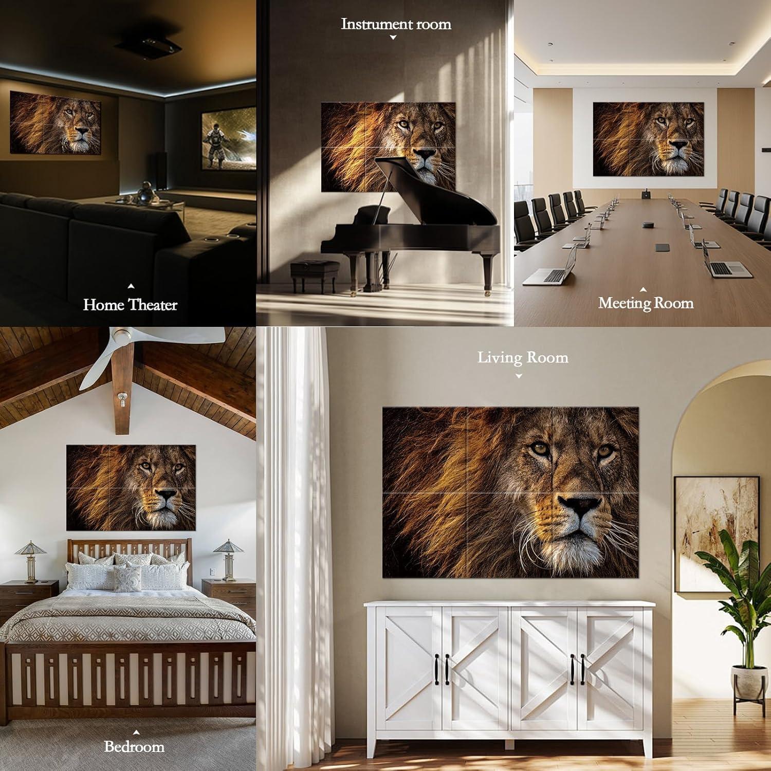 Paneles Acústicos Artísticos JBER 6 Piezas 55.88x121.92 cm León