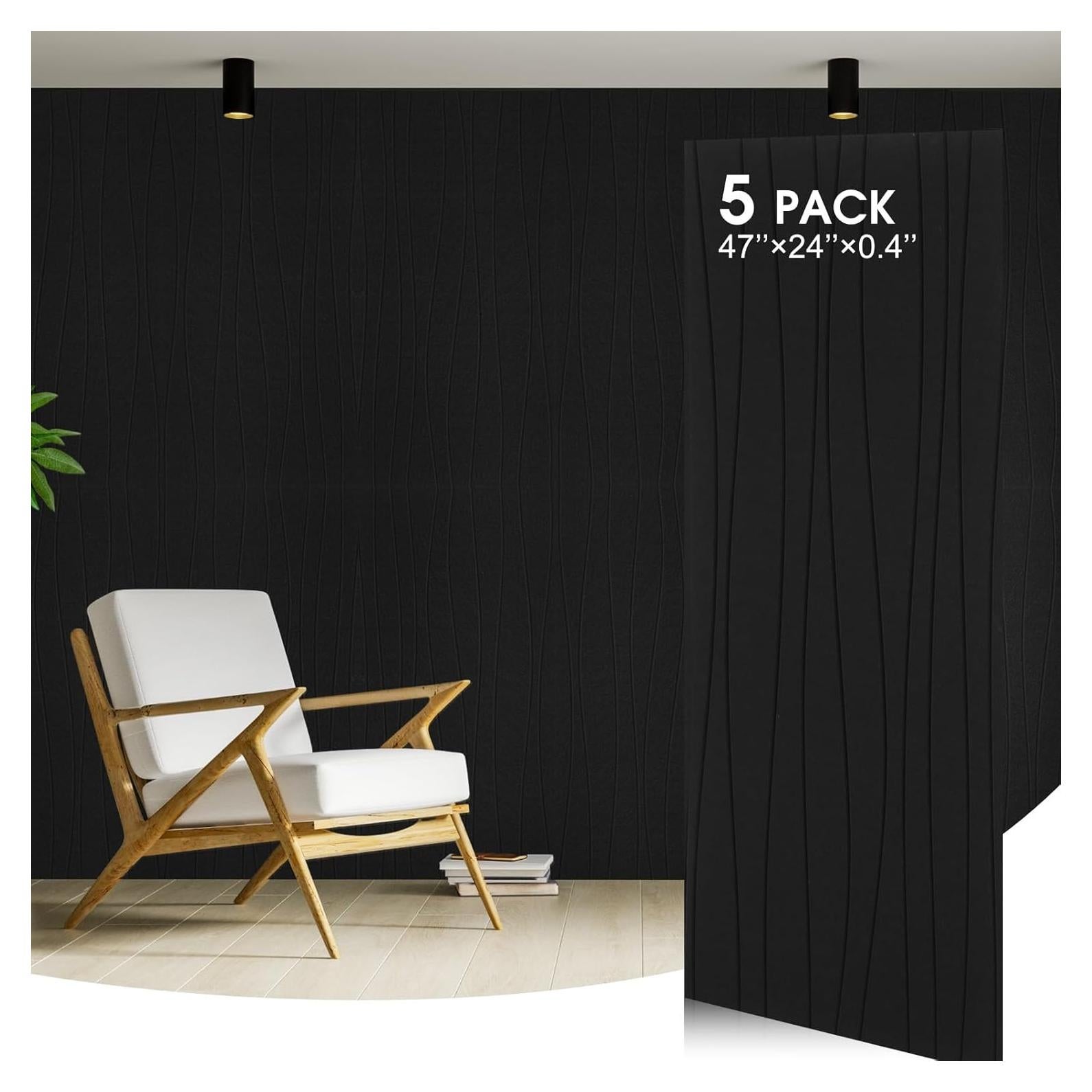 Paquete de 5 Paneles Acústicos Coume 119.4x60 cm Autoadhesivos