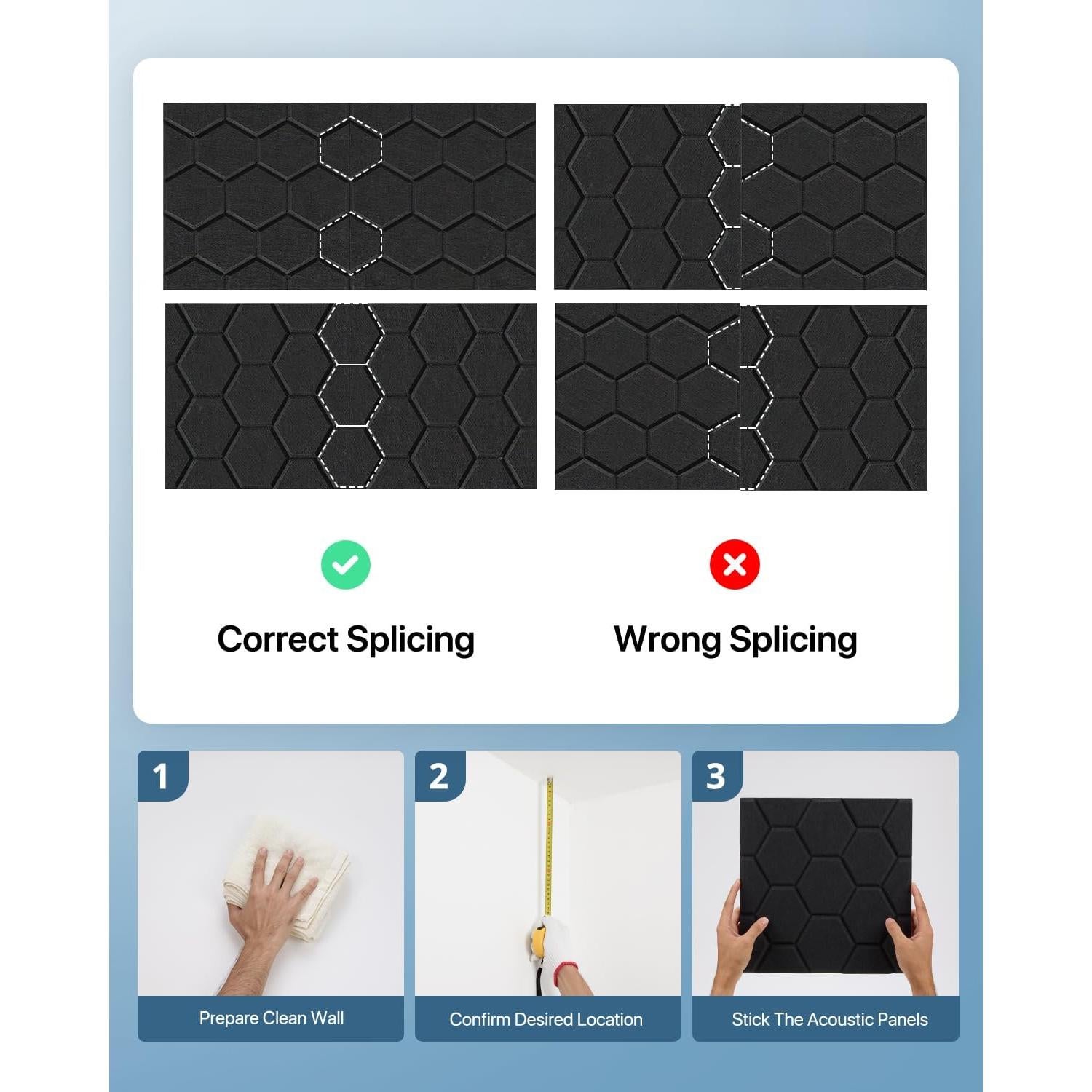 Paneles Insonorizados Autoadhesivos Kuchoow 18 Piezas 30.48cm