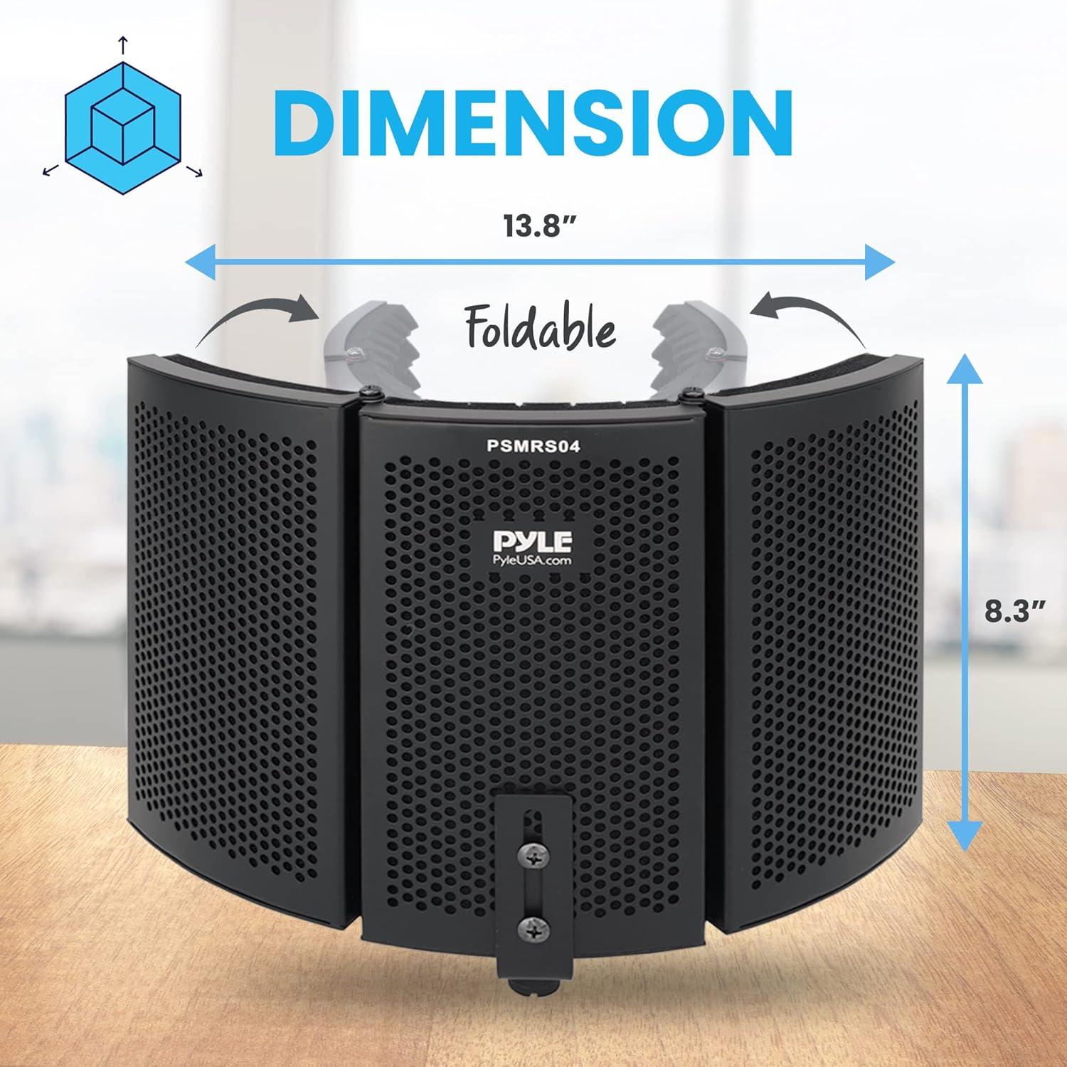 Escudo de Aislamiento de Micrófono Pyle PSMRS04 3 Paneles