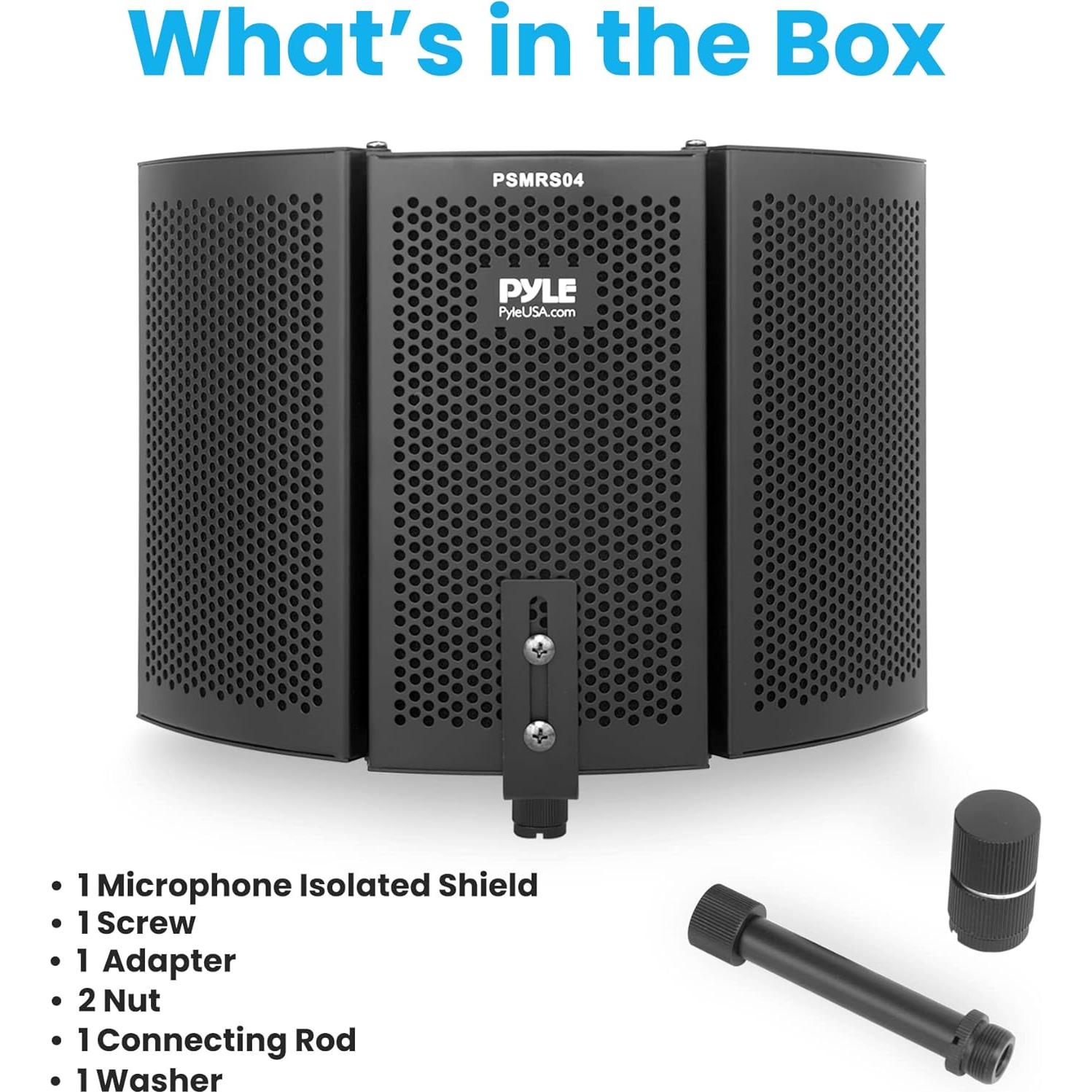 Escudo de Aislamiento de Micrófono Pyle PSMRS04 3 Paneles