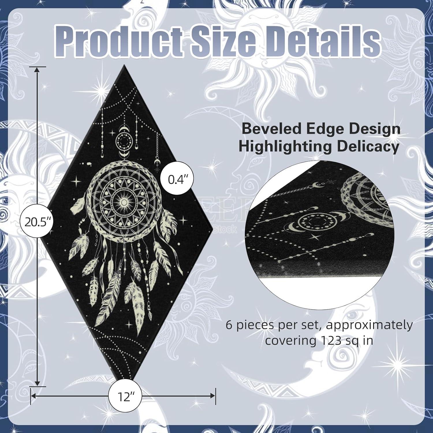 Paneles Acústicos Tutmyrea 6 Piezas Fases de Luna 52x30cm