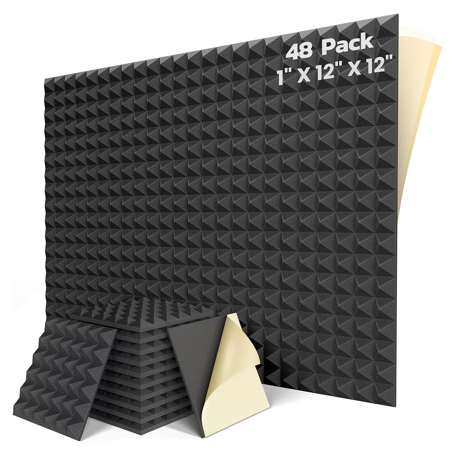 Paquete de 48 Paneles Acústicos BEEQUIET 30.48x30.48cm Negro