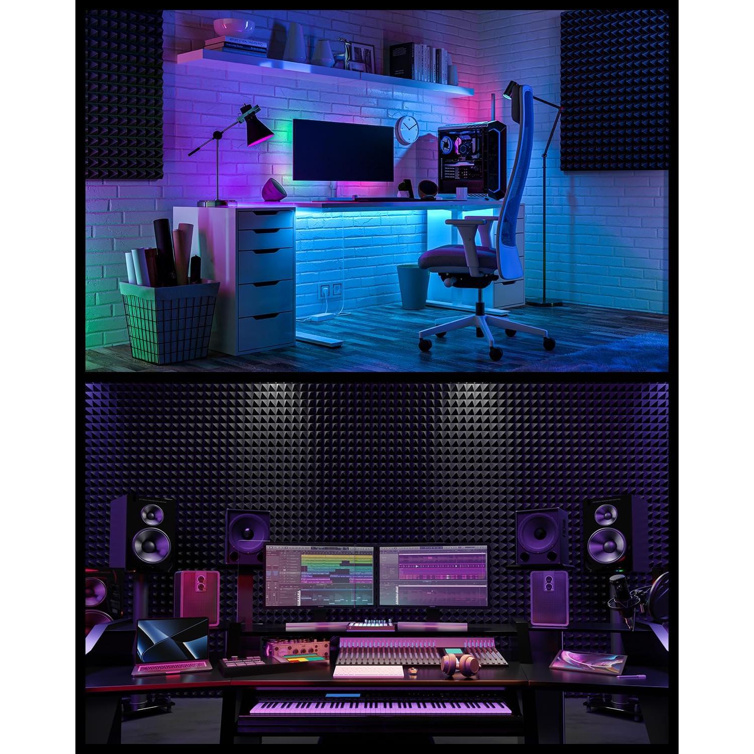 Paquete de 48 Paneles Acústicos BEEQUIET 30.48x30.48cm Negro