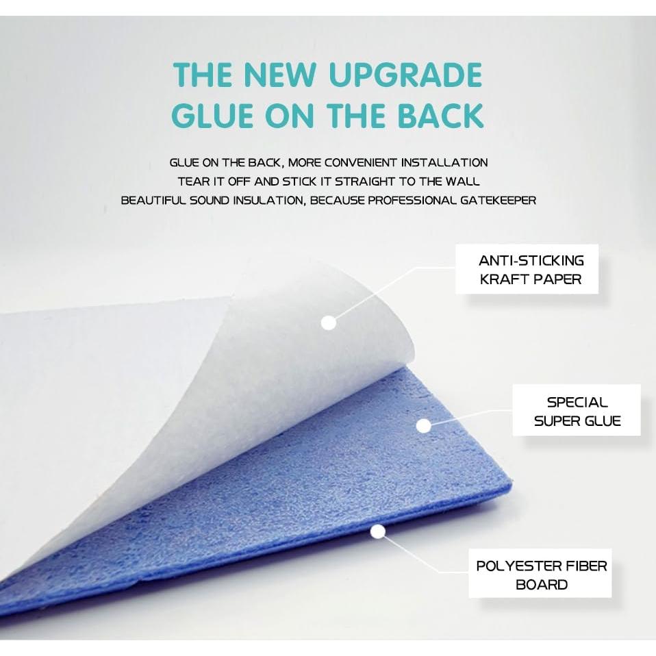 Paquete de 12 Paneles Acústicos Hexagonales QINGFANGLI 35.88x31.5cm