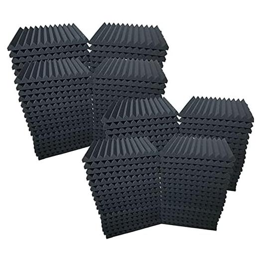Paquete de 96 Paneles Acústicos Wedge 30x30 cm Negros