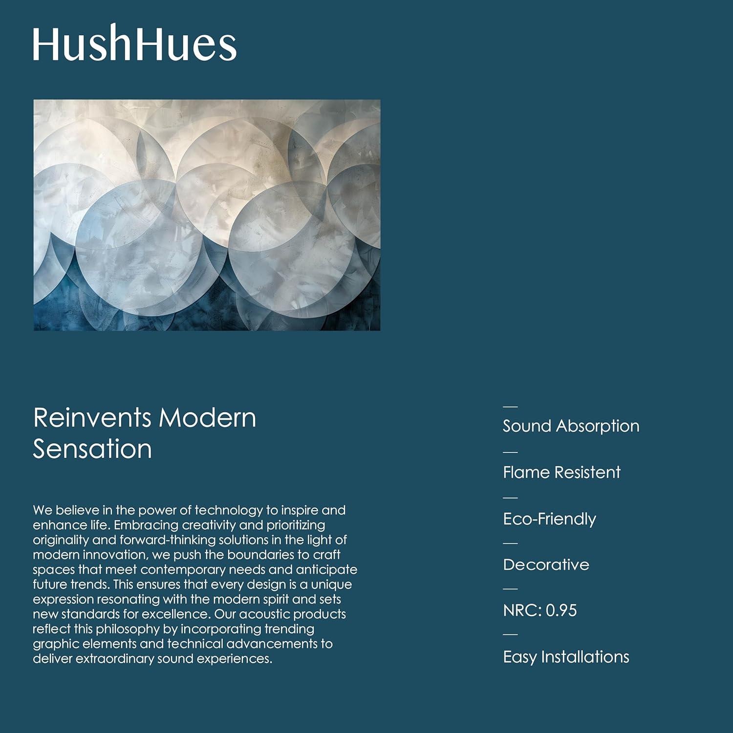 Paquete de 8 Paneles Acústicos HushHues 122x81 cm Aislantes Sonido