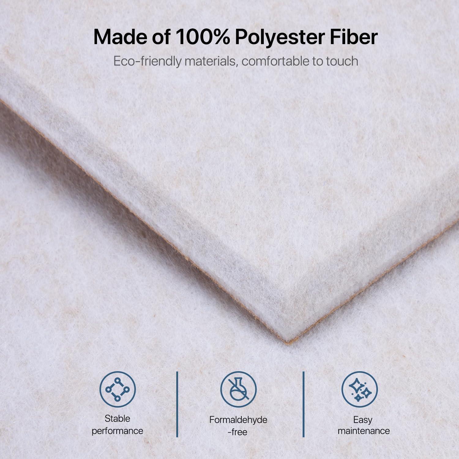 Paneles Acústicos Kuchoow 12 Paquetes 30.48x30.48cm Camello