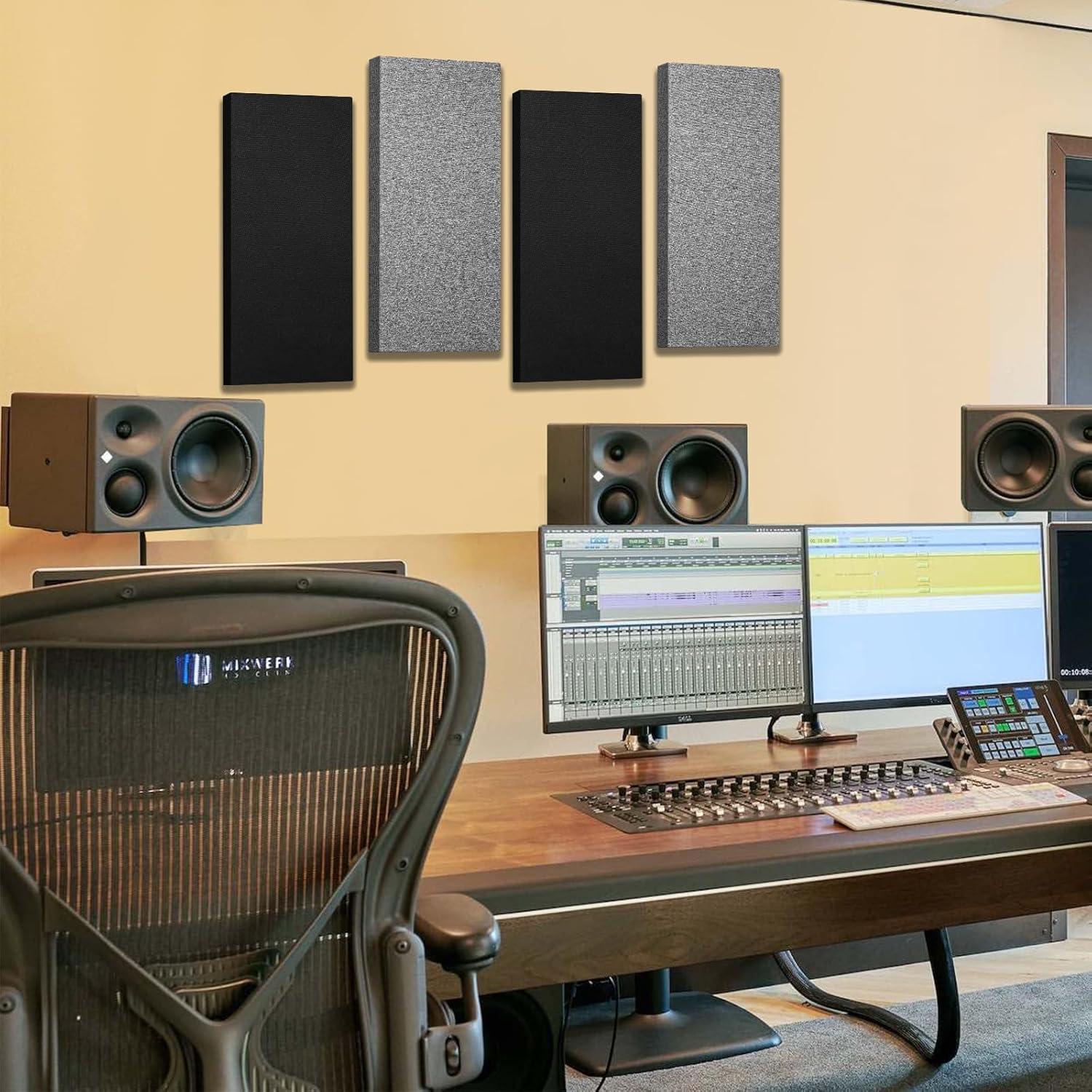 Panel Acústico Negro 60x30 cm - Paquete de 2 Absorbentes de Sonido