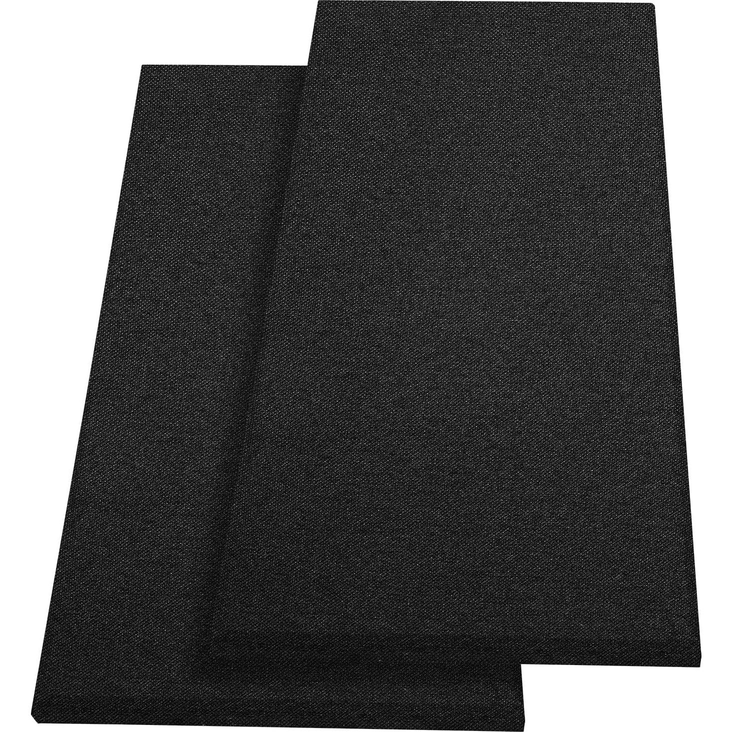 Panel Acústico Negro 60x30 cm - Paquete de 2 Absorbentes de Sonido