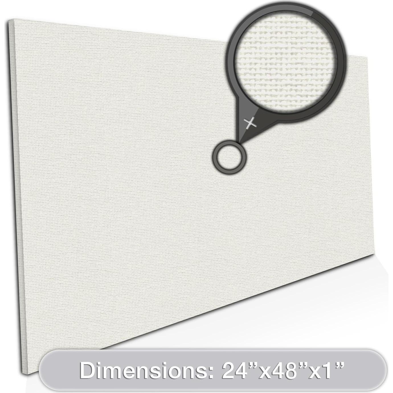 Panel Acústico ADW Rectángulo 121.92x60.96x2.54 cm Blanco