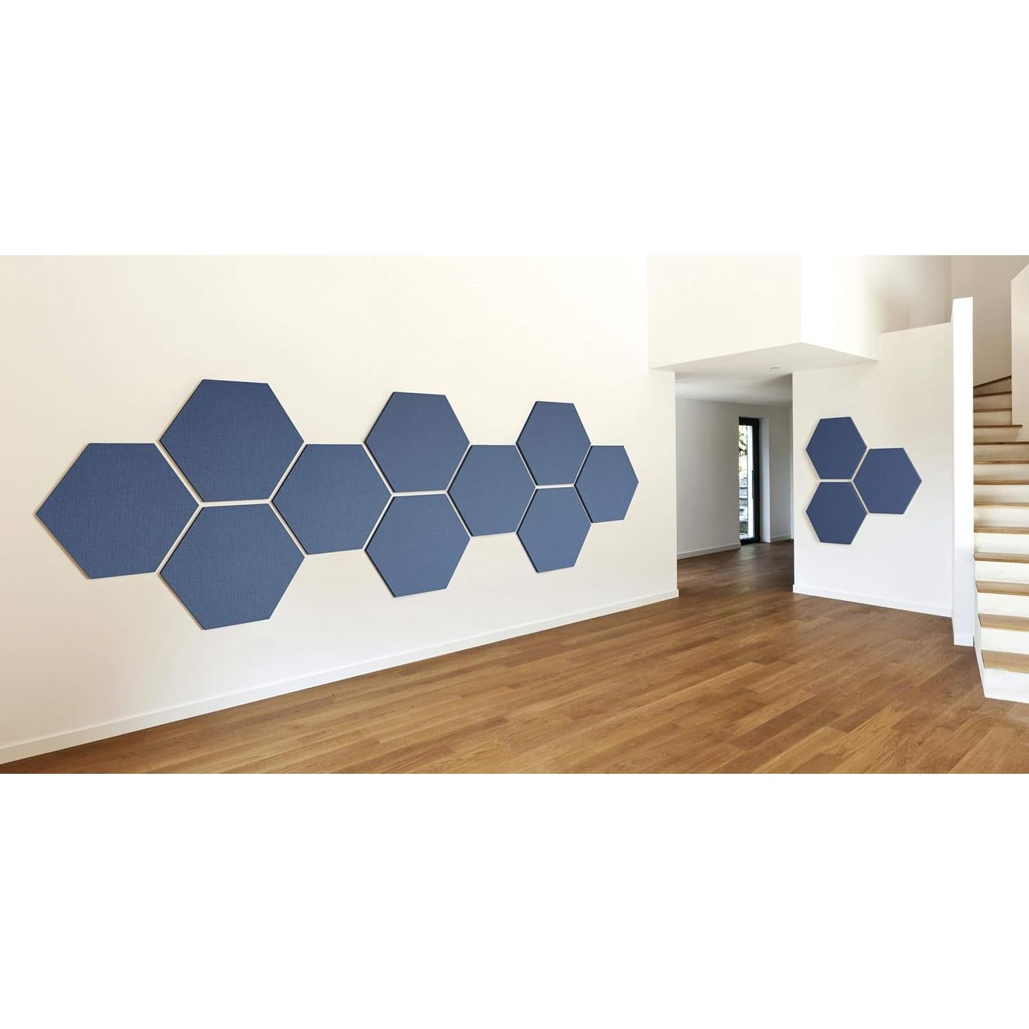 Panel Acústico ADW Hexágono 61x61 cm Ciruela Azul FR701