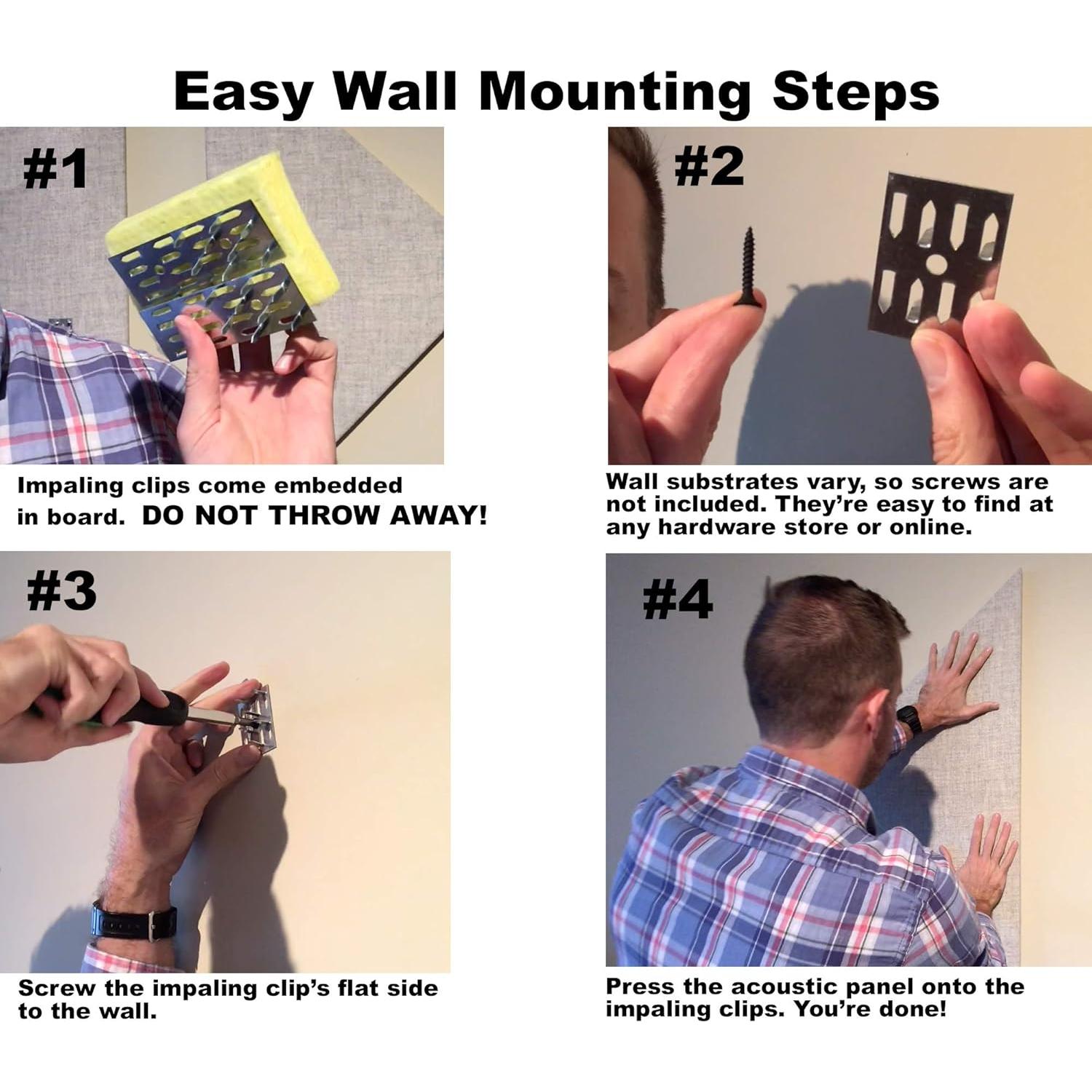 Panel Acústico ADW Hexágono 61x61 cm Ciruela Azul FR701