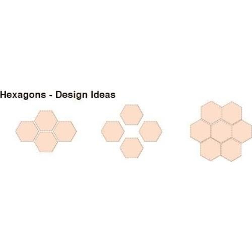 Panel Acústico ADW Hexágono 61x61 cm Ciruela Azul FR701