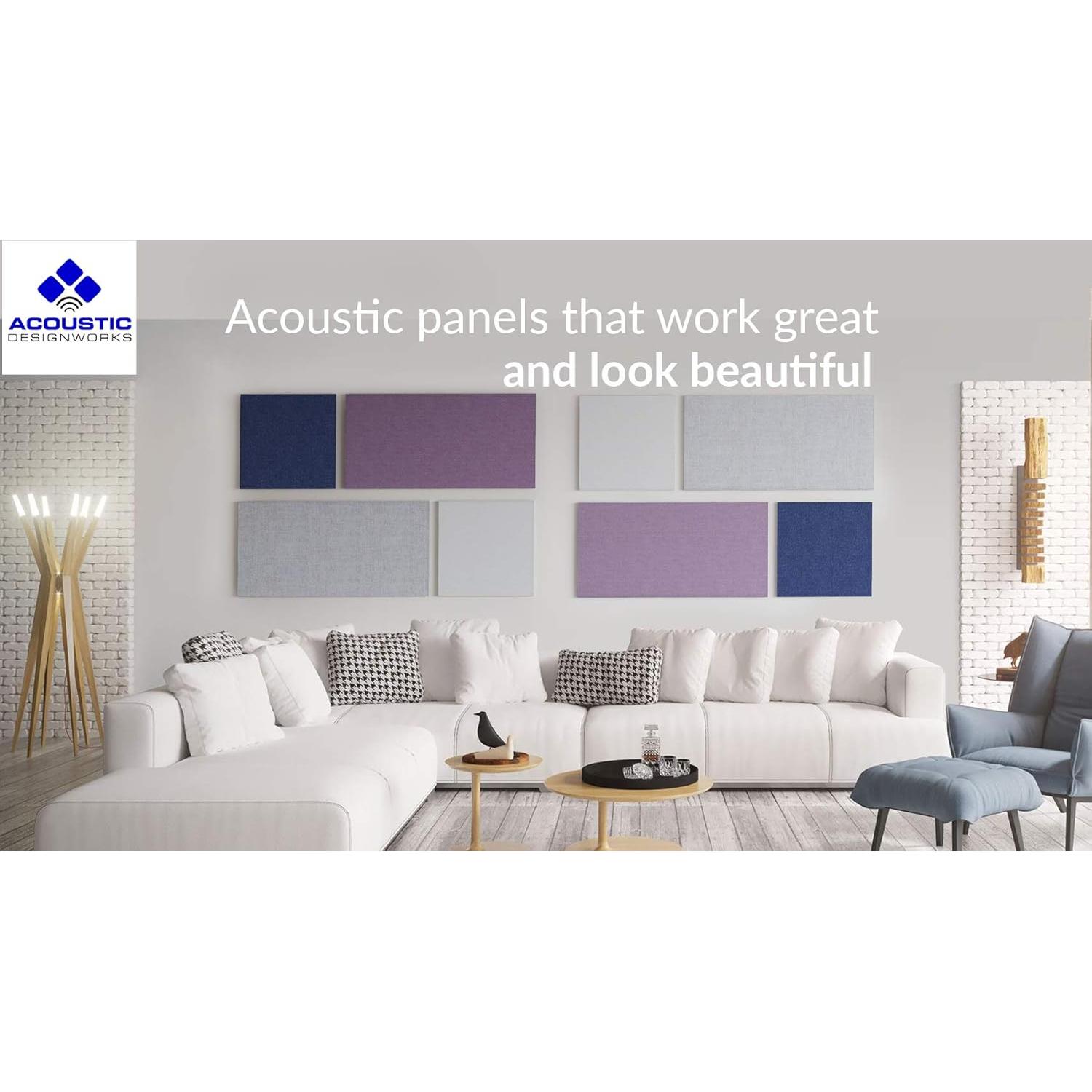 Panel Acústico ADW Hexágono 61x61 cm Ciruela Azul FR701