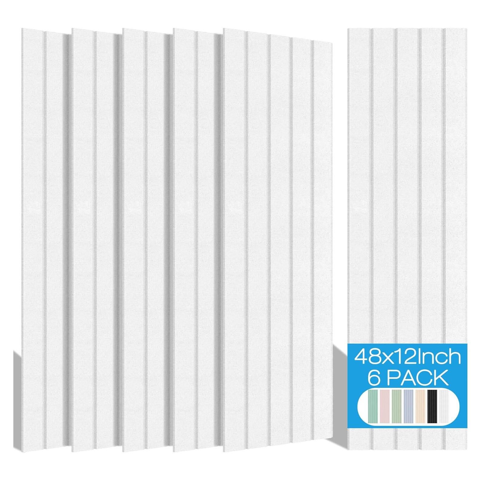 Paneles Acústicos BUBOS 6 Piezas 121.9x30.5 cm Autoadhesivos