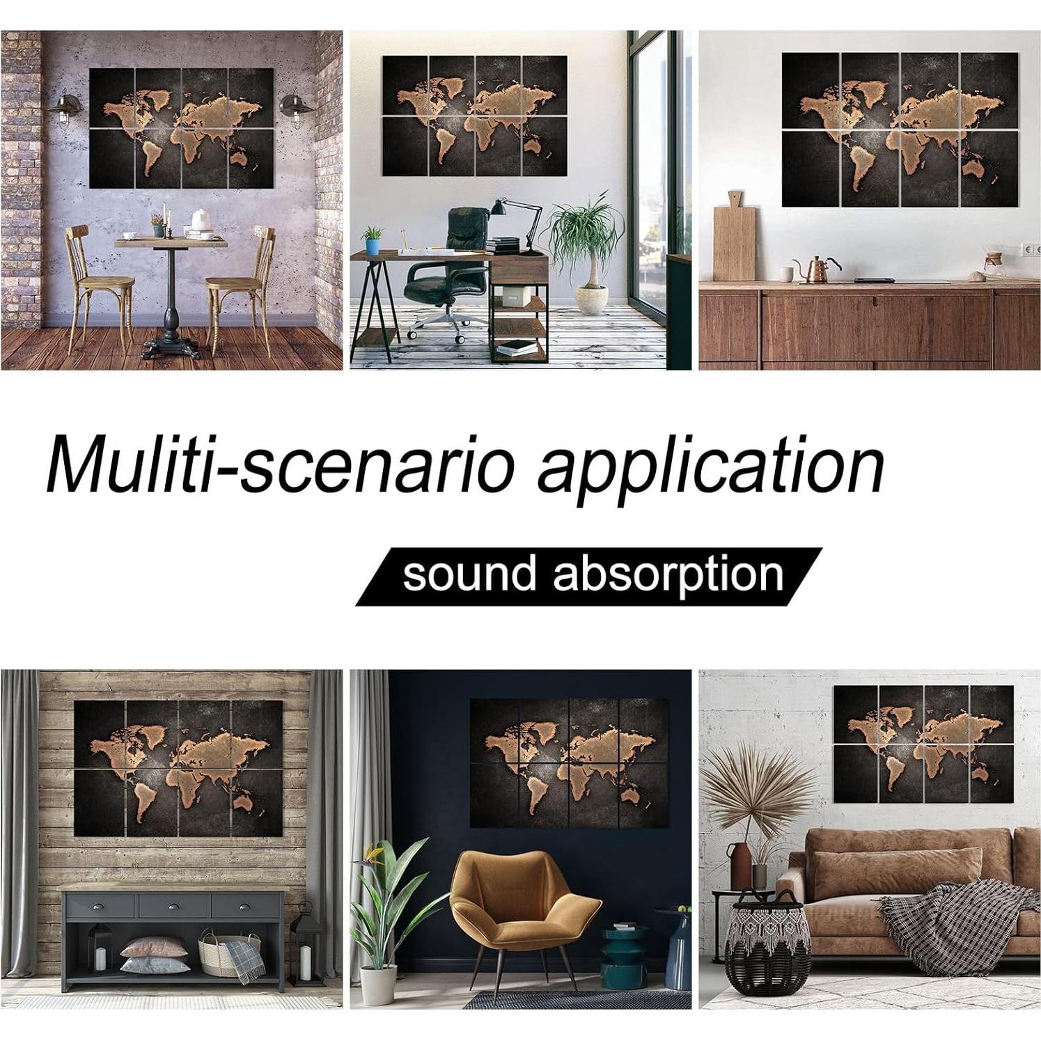 Paneles Acústicos Art Absorbentes de Sonido 30x40cm 8 Pcs