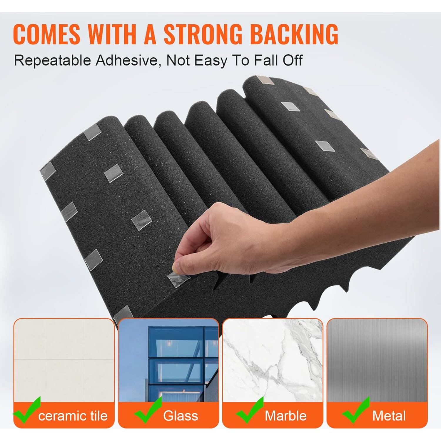 Paneles Acústicos VEVOR 4 Piezas 42x16x30.5 cm Alta Densidad