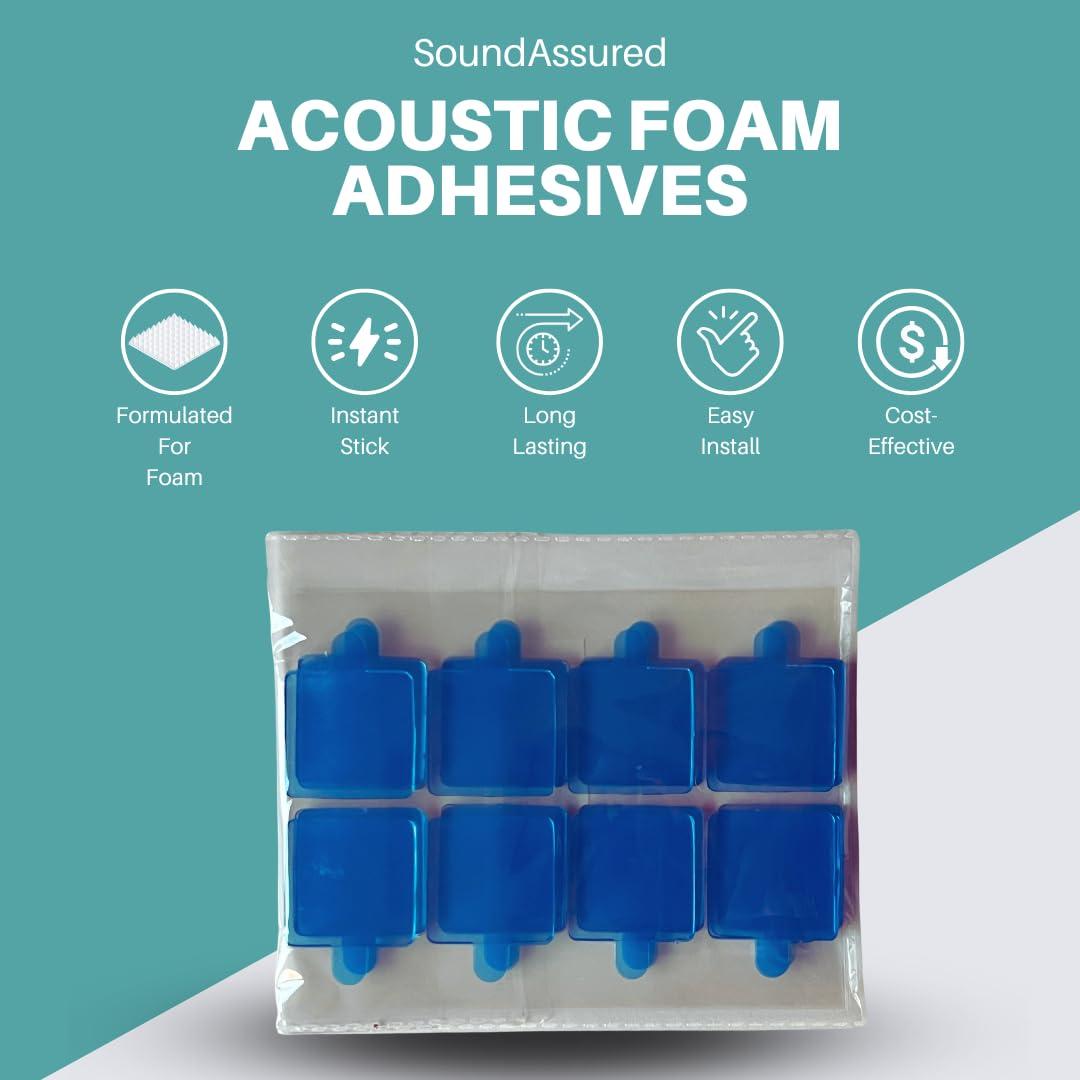 Cinta de Montaje Adhesiva SoundAssured para Espuma Acústica - 24 Cuadrados