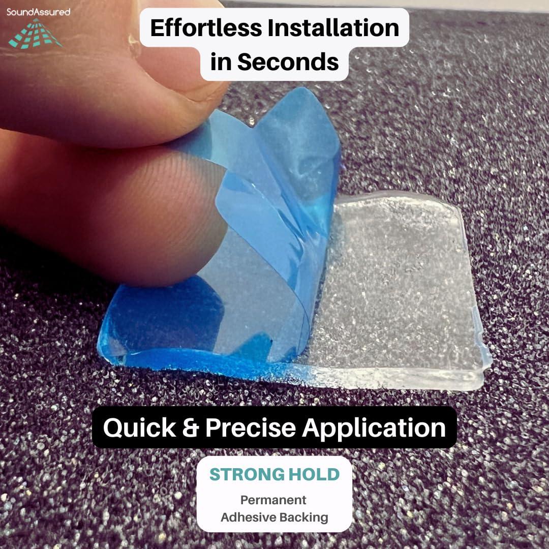 Cinta de Montaje Adhesiva SoundAssured para Espuma Acústica - 24 Cuadrados