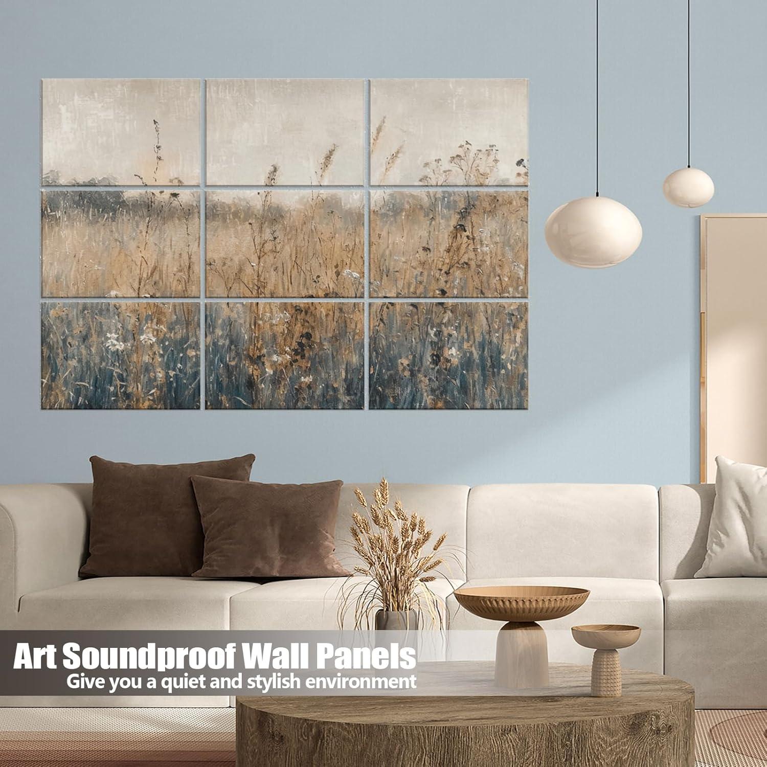 Paquete de 9 Paneles Acústicos ENSPEST 121.92x91.44 cm Decorativos