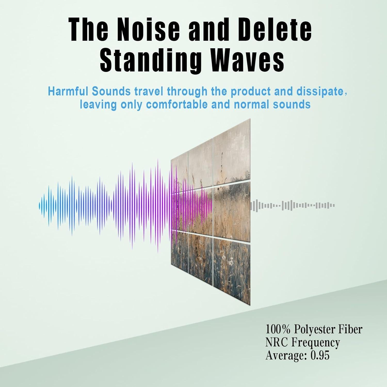 Paquete de 9 Paneles Acústicos ENSPEST 121.92x91.44 cm Decorativos