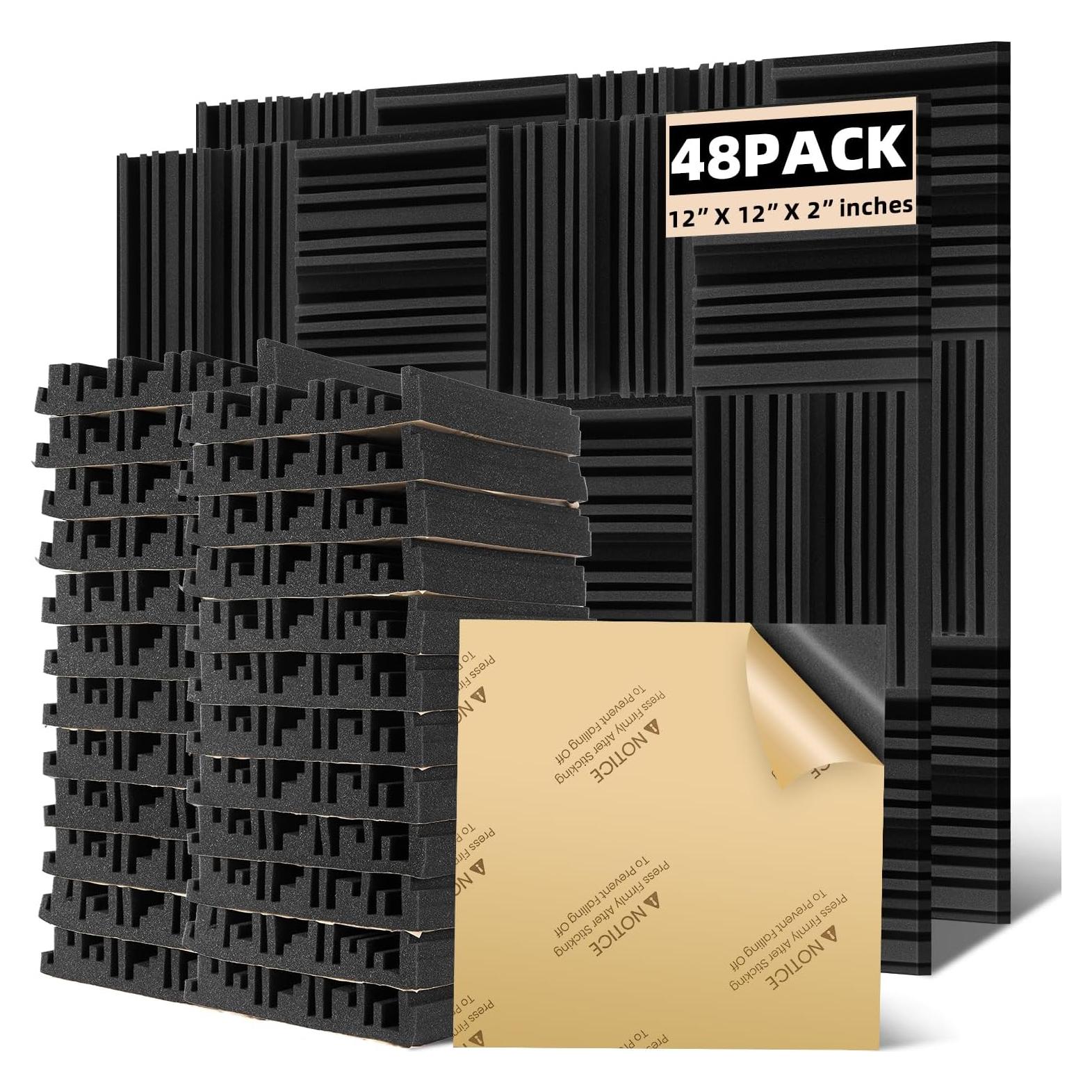 Paneles Acústicos Autoadhesivos Earppie 48 Piezas 30x30cm