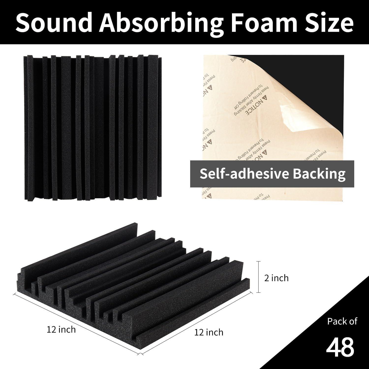 Paneles Acústicos Autoadhesivos Earppie 48 Piezas 30x30cm