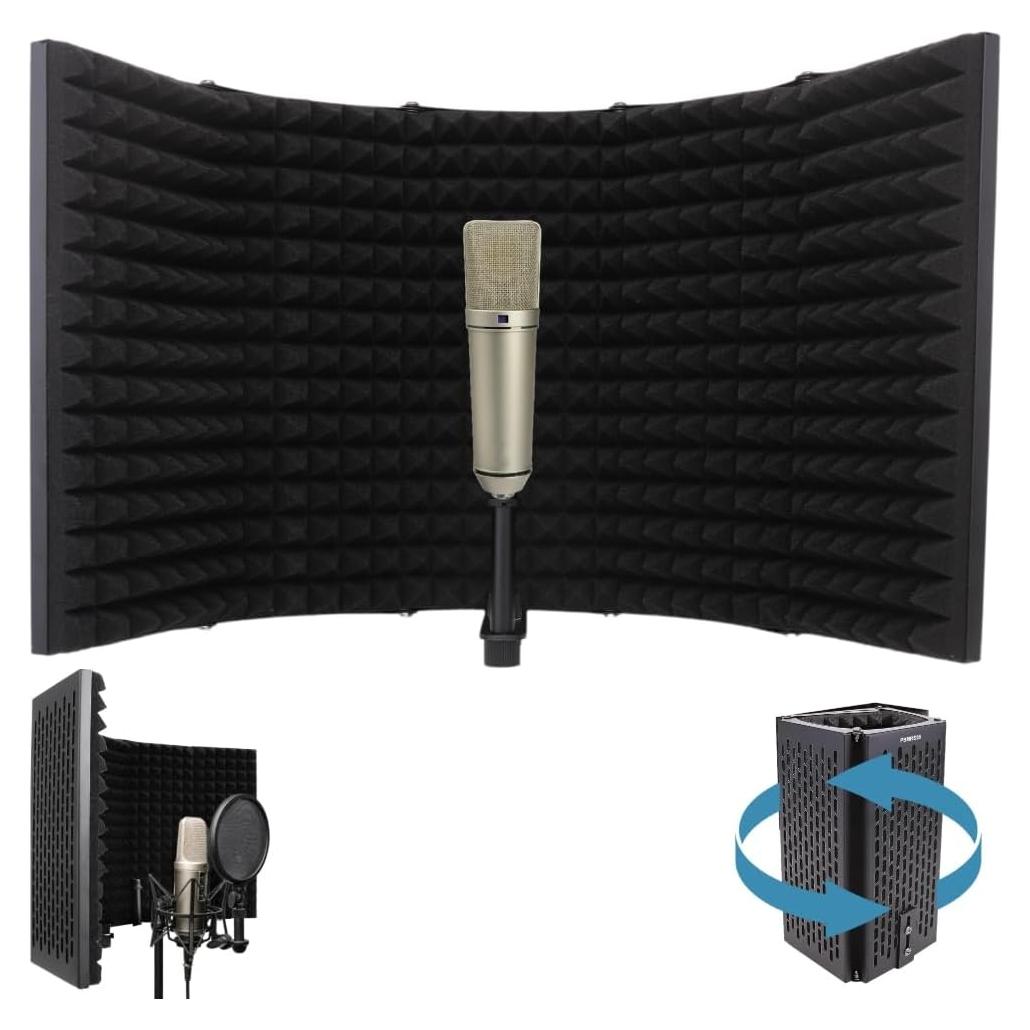 Escudo de Aislamiento de Sonido Pyle con 5 Paneles Acústicos