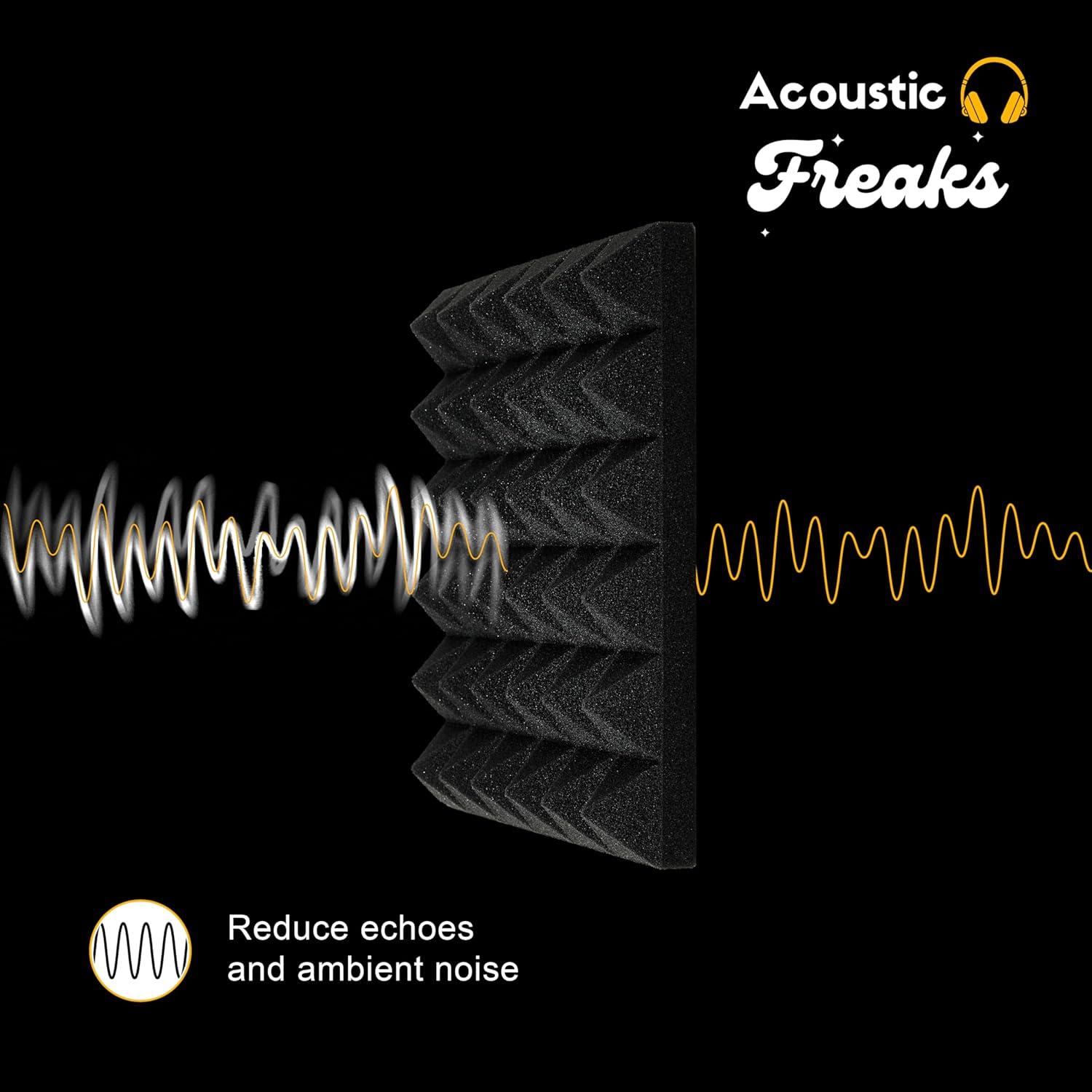 Paquete de 25 Paneles Acústicos Piramidales Acoustic Freaks 30.48x30.48cm