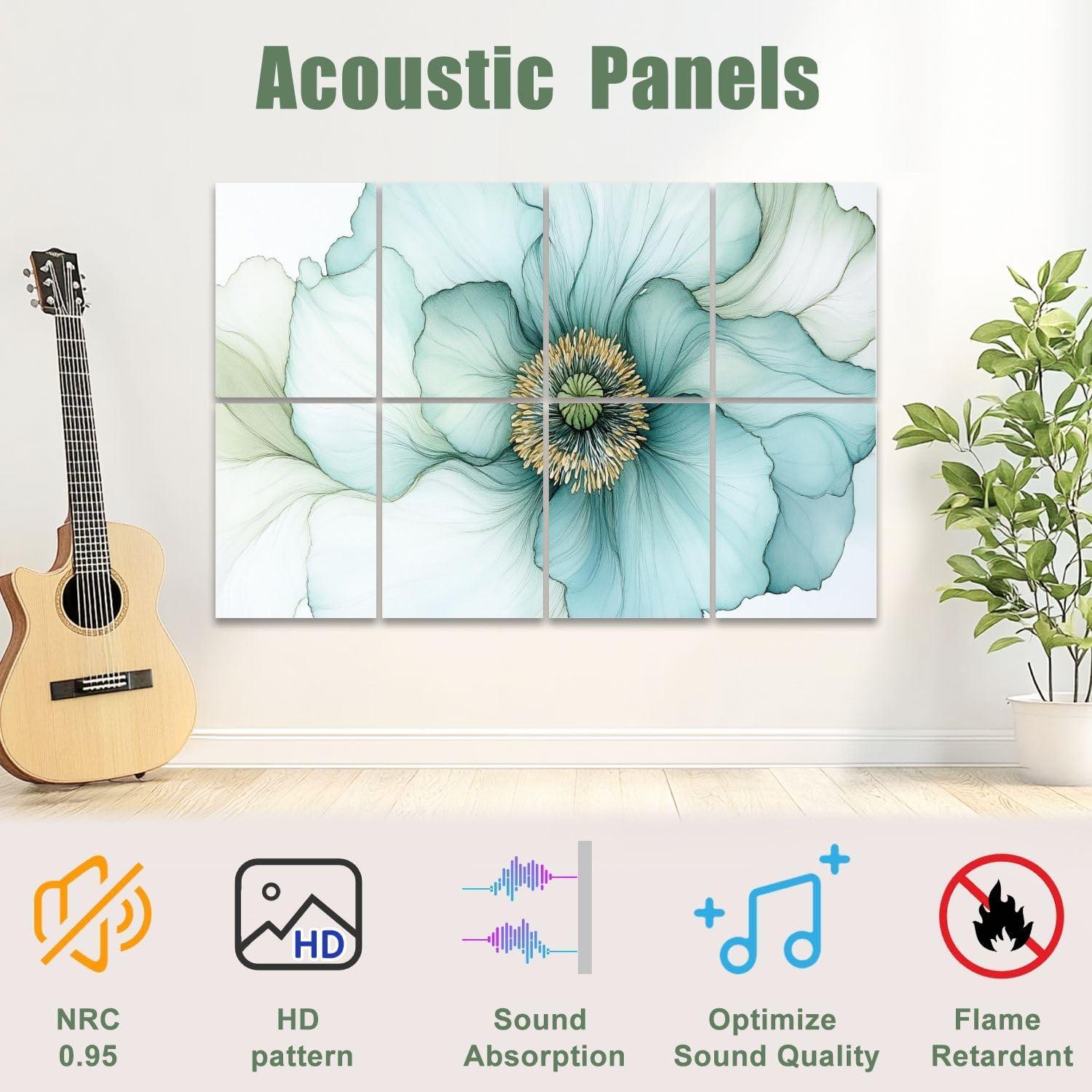 Paquete de 8 Paneles Acústicos Absorbentes de Sonido 121.9x81.3cm