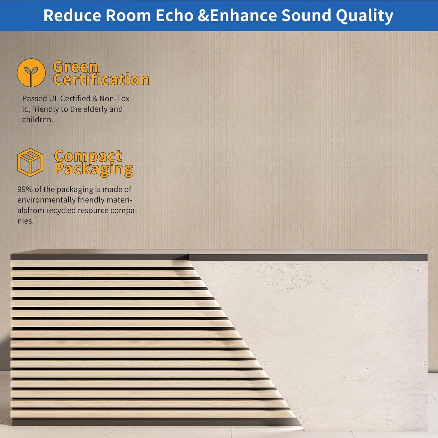 Paquete de 10 Paneles Acústicos 120x60 cm EVENRISING Negro