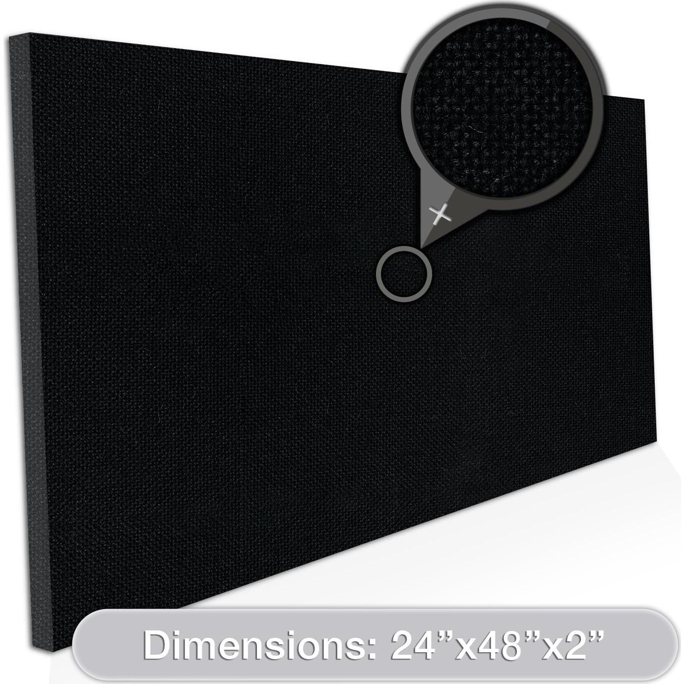 Panel Acústico ADW Rectángulo 121.92x60.96x5.08cm Negro