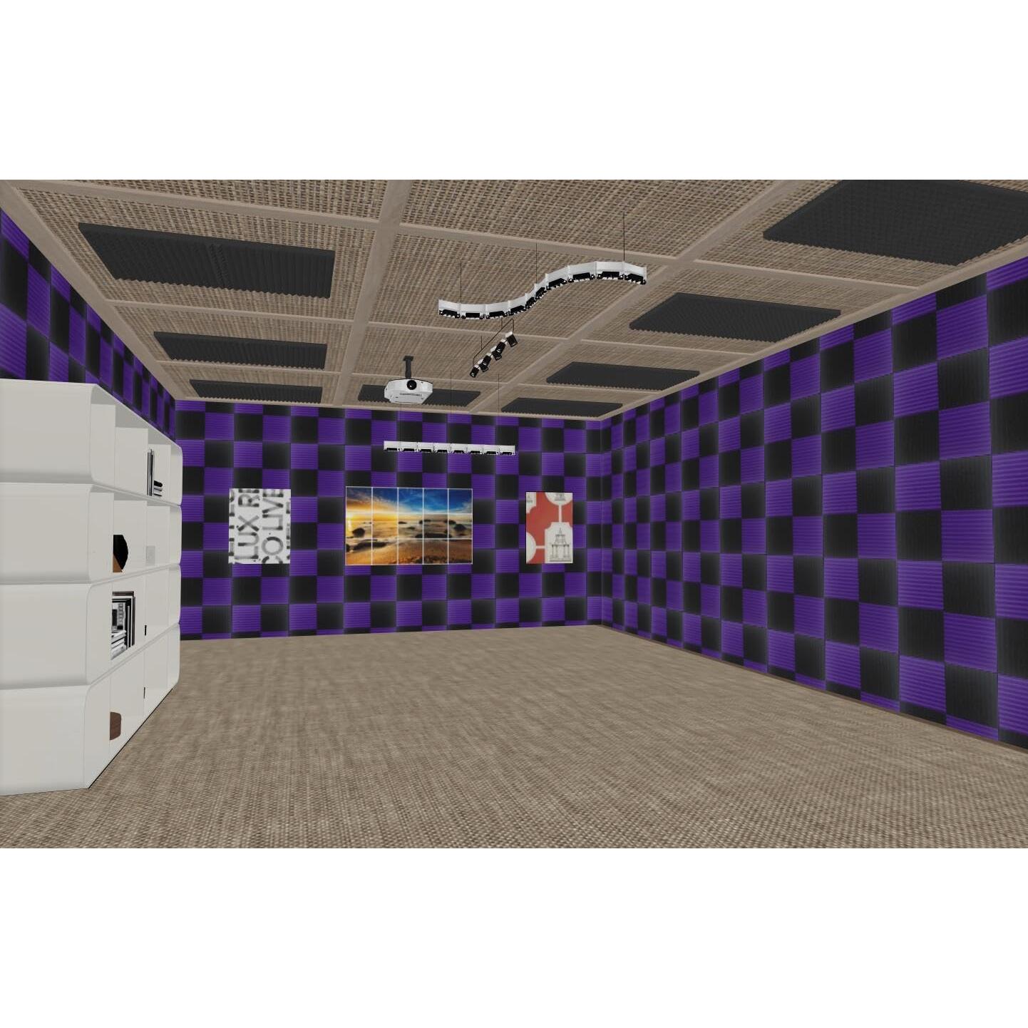 Paquete de 96 Paneles Acústicos Absorb the Echo 30.48x30.48cm