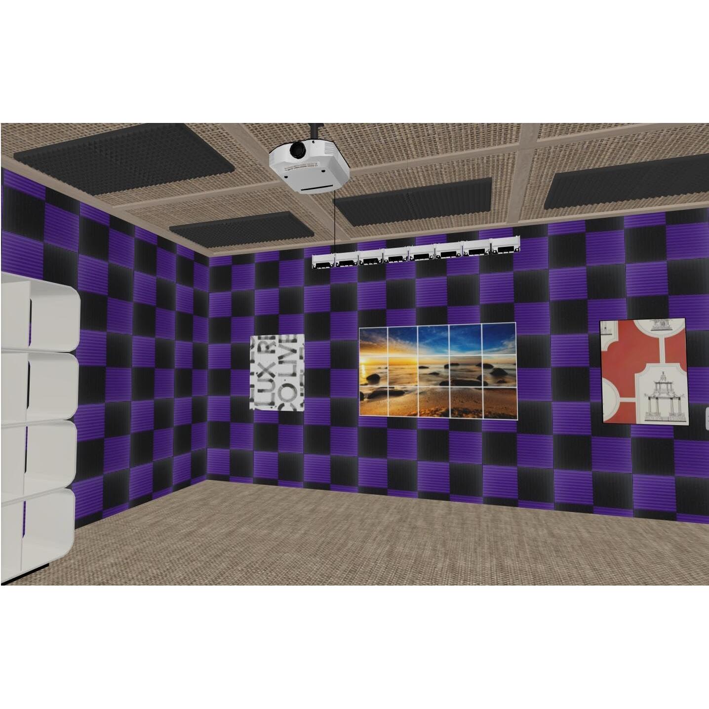 Paquete de 96 Paneles Acústicos Absorb the Echo 30.48x30.48cm