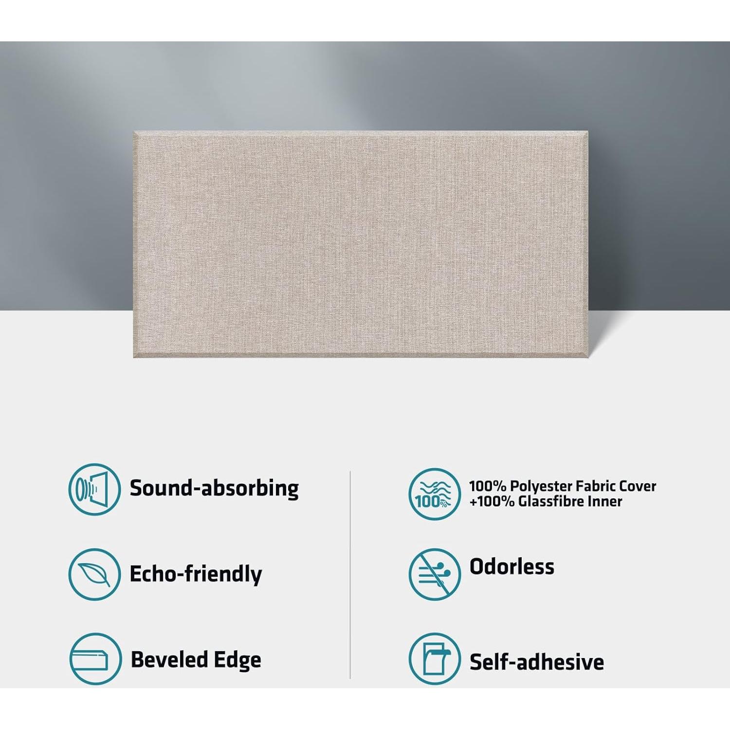 Paneles Acústicos UMIACOUSTICS 60x30 cm Lino 2 PCS Autoadhesivos