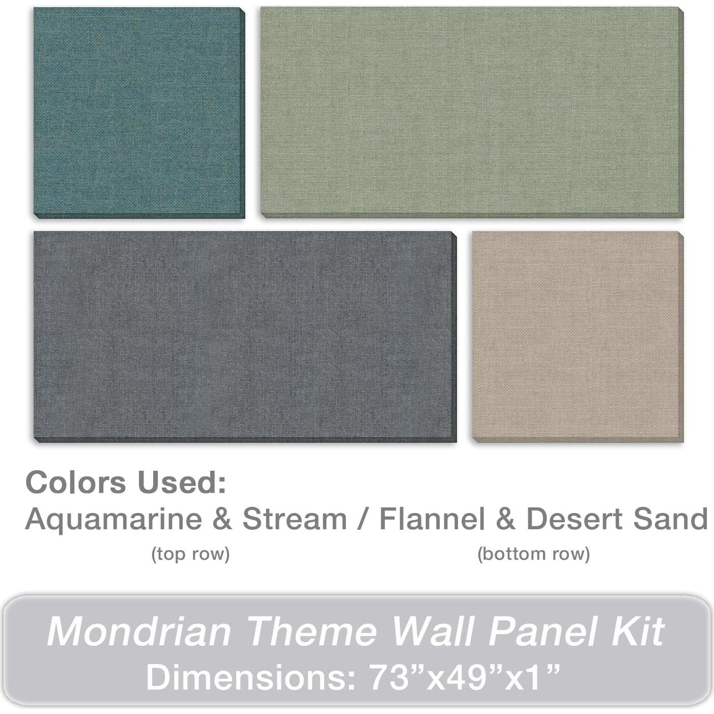 Kit de Paneles Acústicos Mondrian ADW - 185 x 124 x 2.5 cm