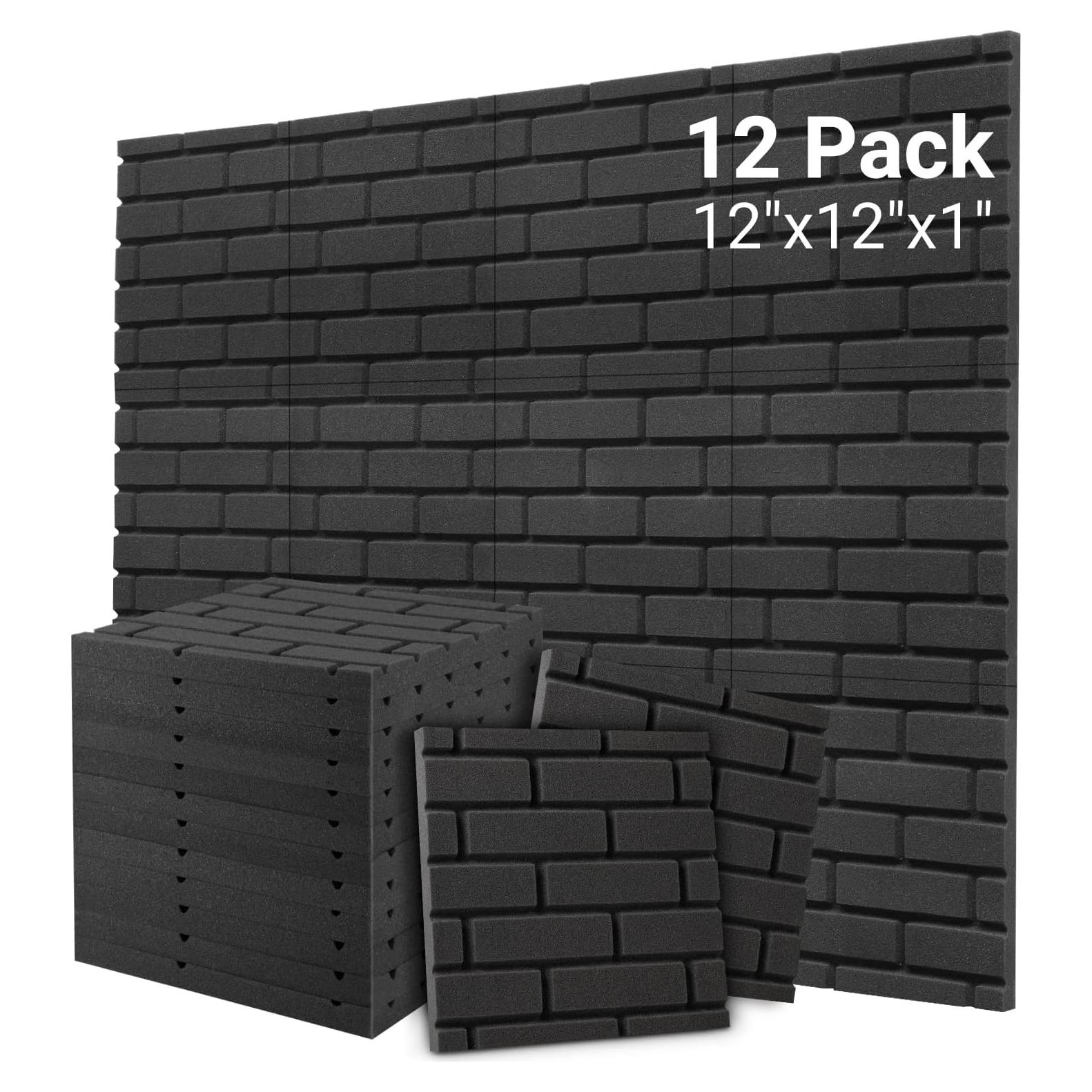 Paneles de Espuma Aislantes de Sonido Topnaca 12 Piezas 30.48cm