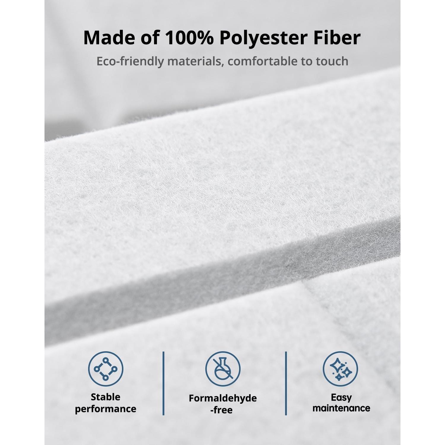 Paneles Aislantes Acústicos Kuchoow 12 Piezas 30x30cm Blanco