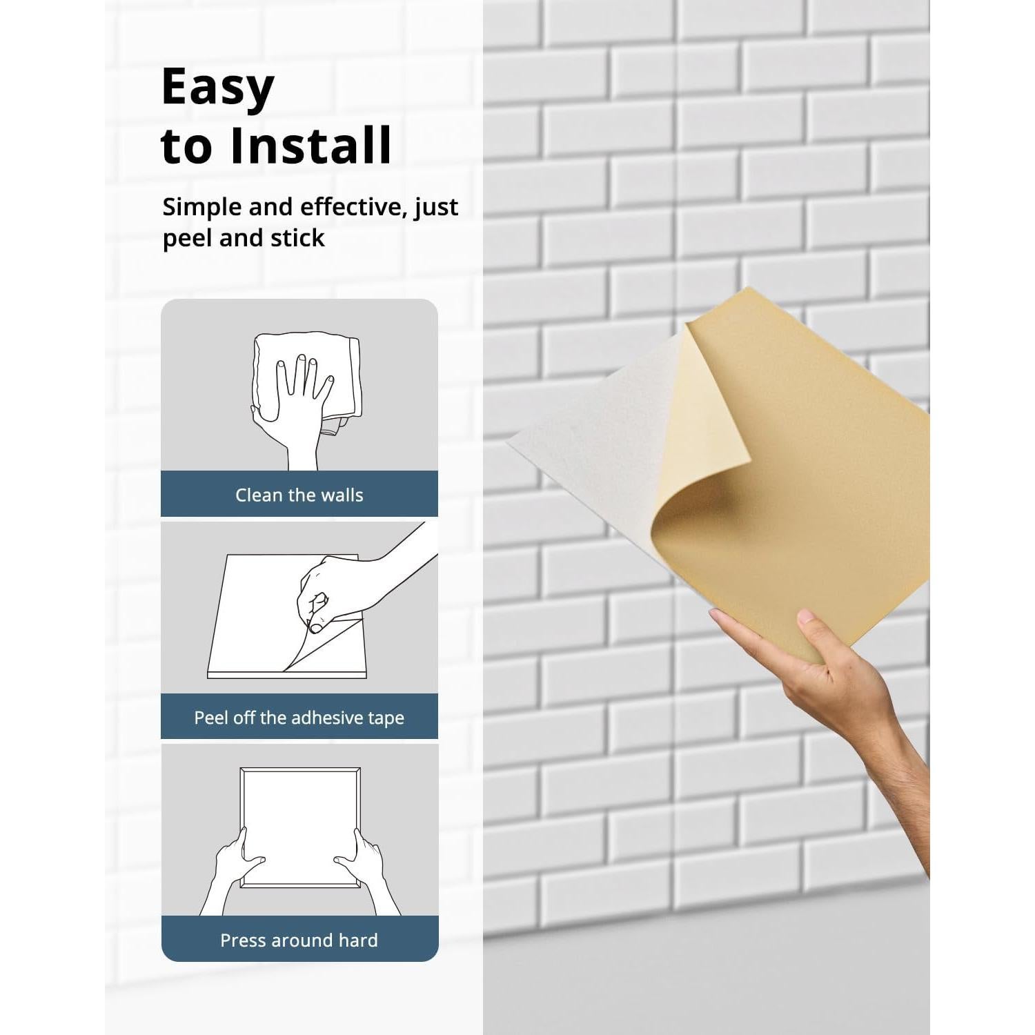 Paneles Aislantes Acústicos Kuchoow 12 Piezas 30x30cm Blanco