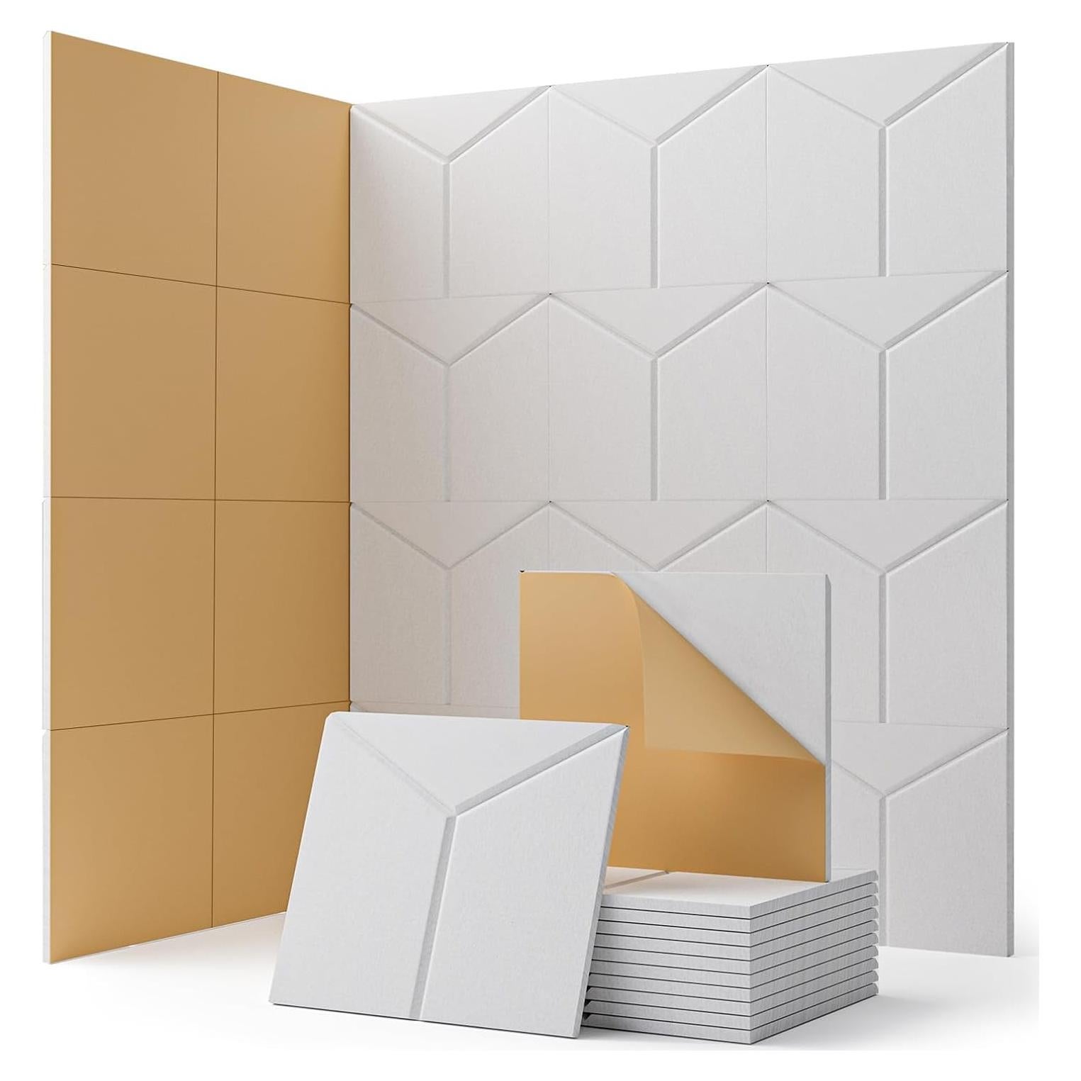 Paneles Acústicos Aislantes de Sonido Y-Line, 12 Piezas 30.48x25.9 cm