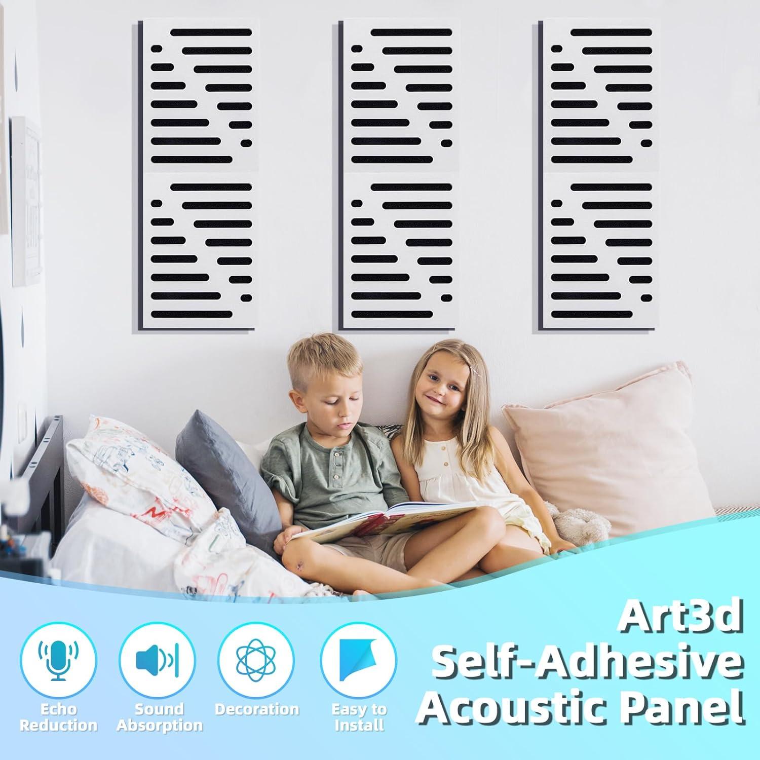 Paneles Acústicos Autoadhesivos Art3d 6 Unidades 40x30 cm