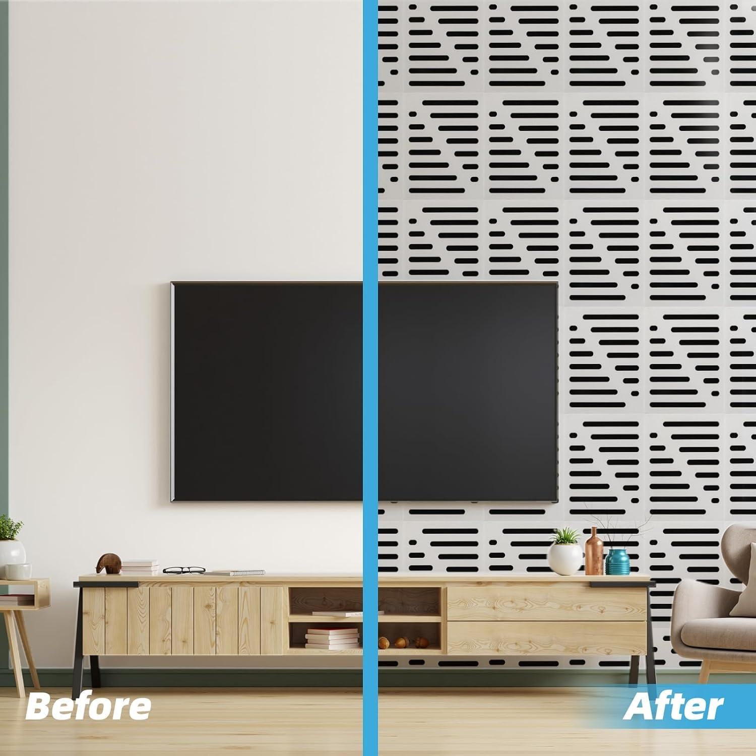 Paneles Acústicos Autoadhesivos Art3d 6 Unidades 40x30 cm