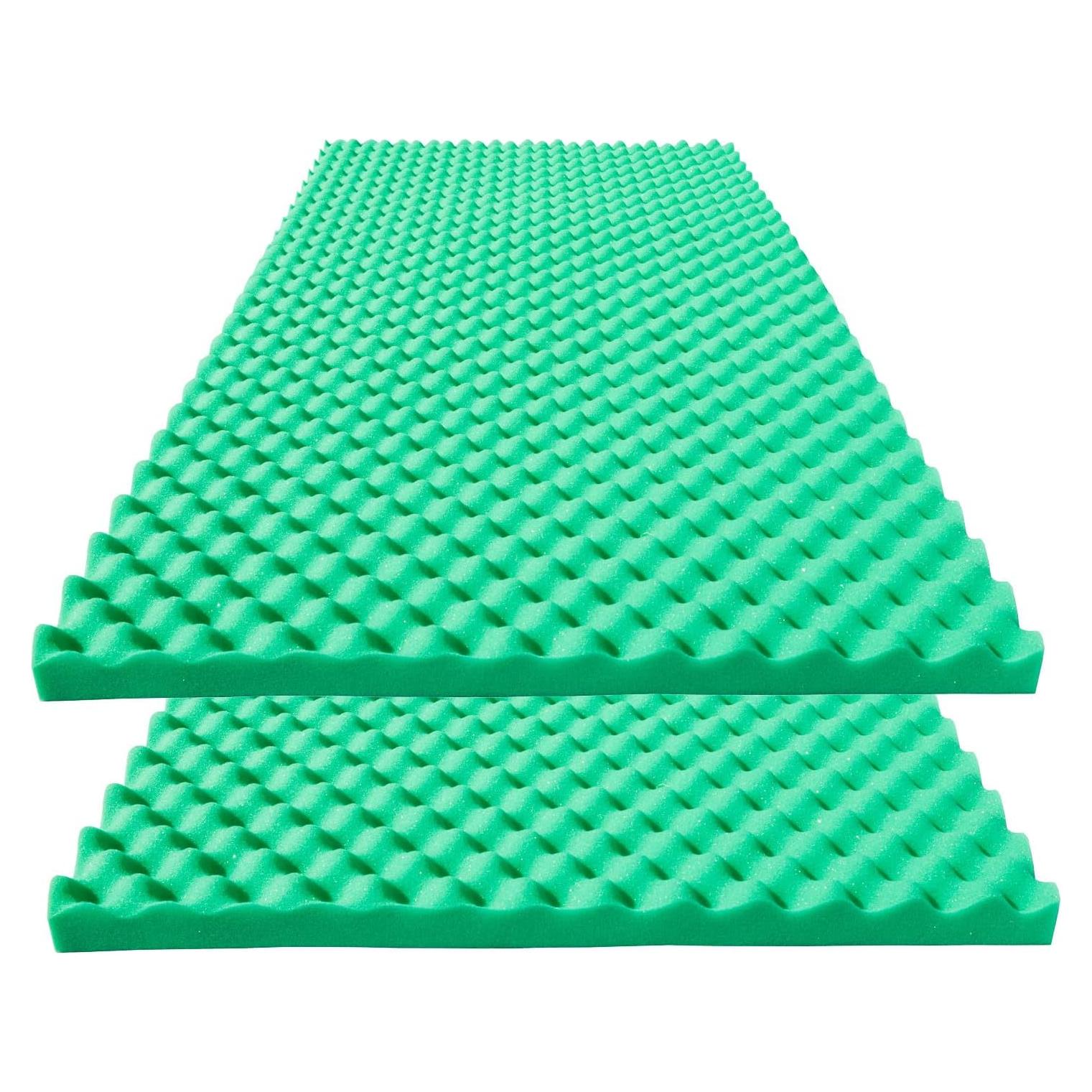 Paneles de Espuma Acústica 2 Pcs Verde 121.9x61x5.1 cm Ignífugos