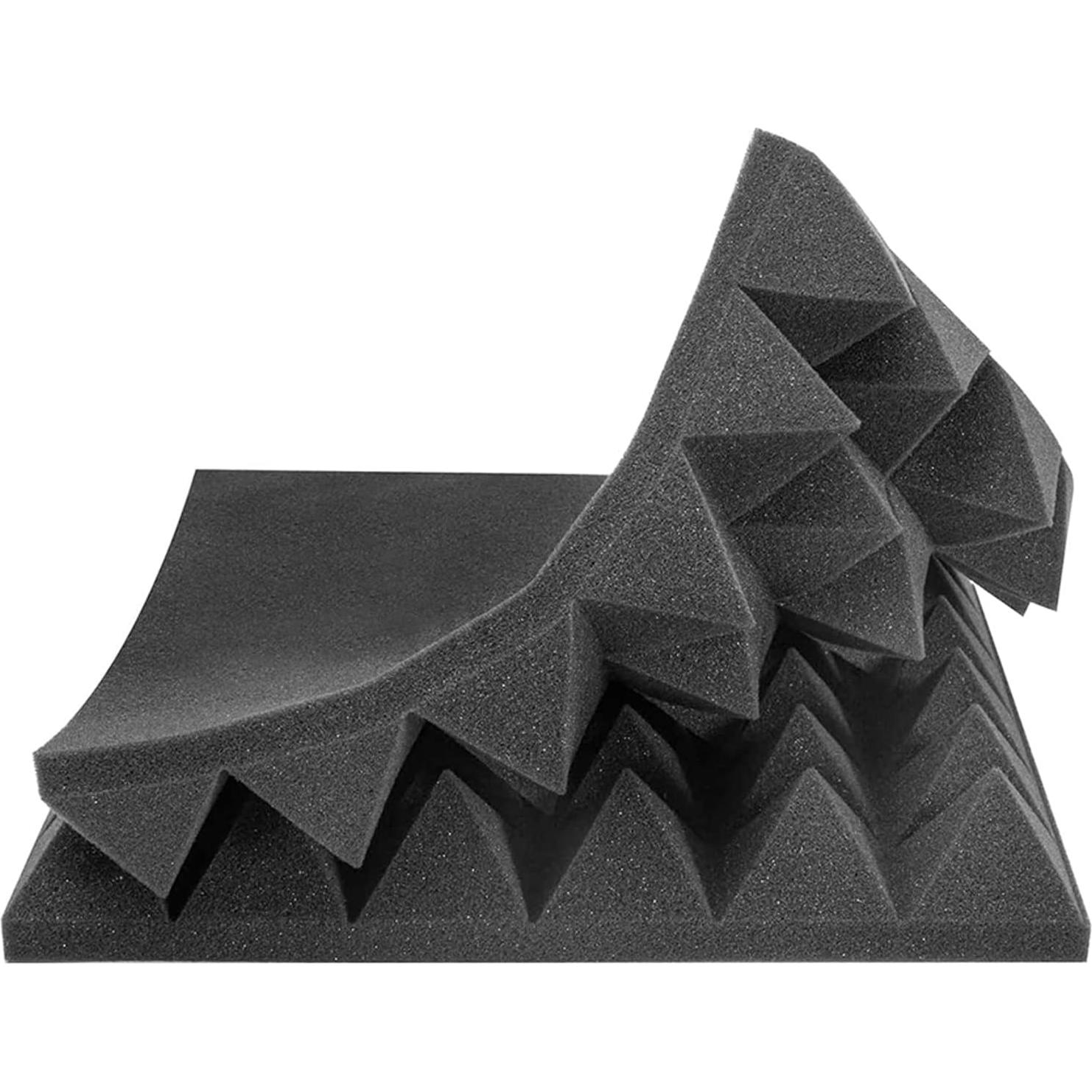 Paquete de 12 Paneles Acústicos Pirámide 30.48x30.48 cm