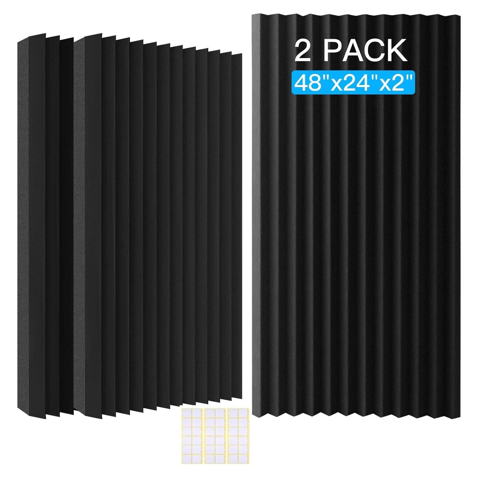 Paneles Acústicos de Espuma Aislante 121.9x61cm - Paquete de 2