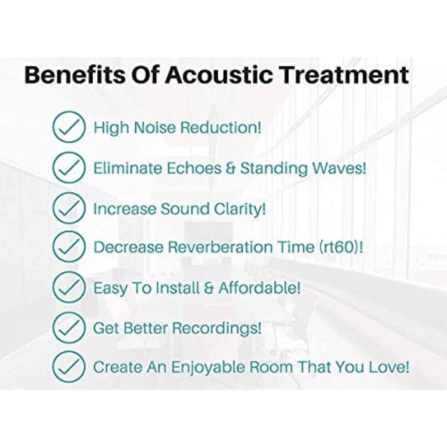 Paneles Acústicos Piramidales YGM 30.48x30.48 cm 50 Densidad