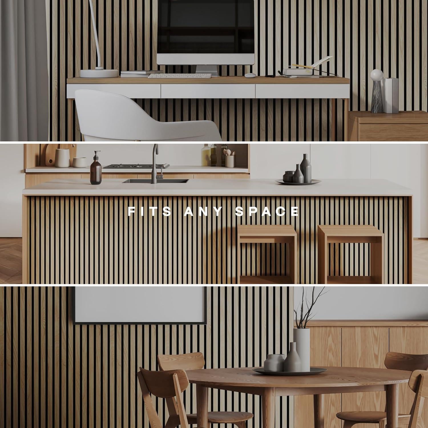 Paquete de 2 Paneles Acústicos de Madera COREMINDED 240x32 cm